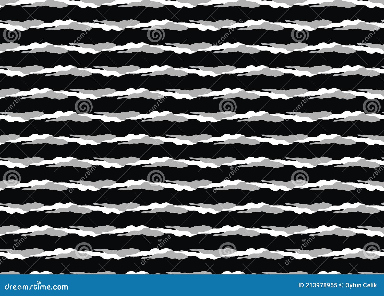 Vector Texture Background, Seamless Pattern. Hand Drawn, Black, Grey