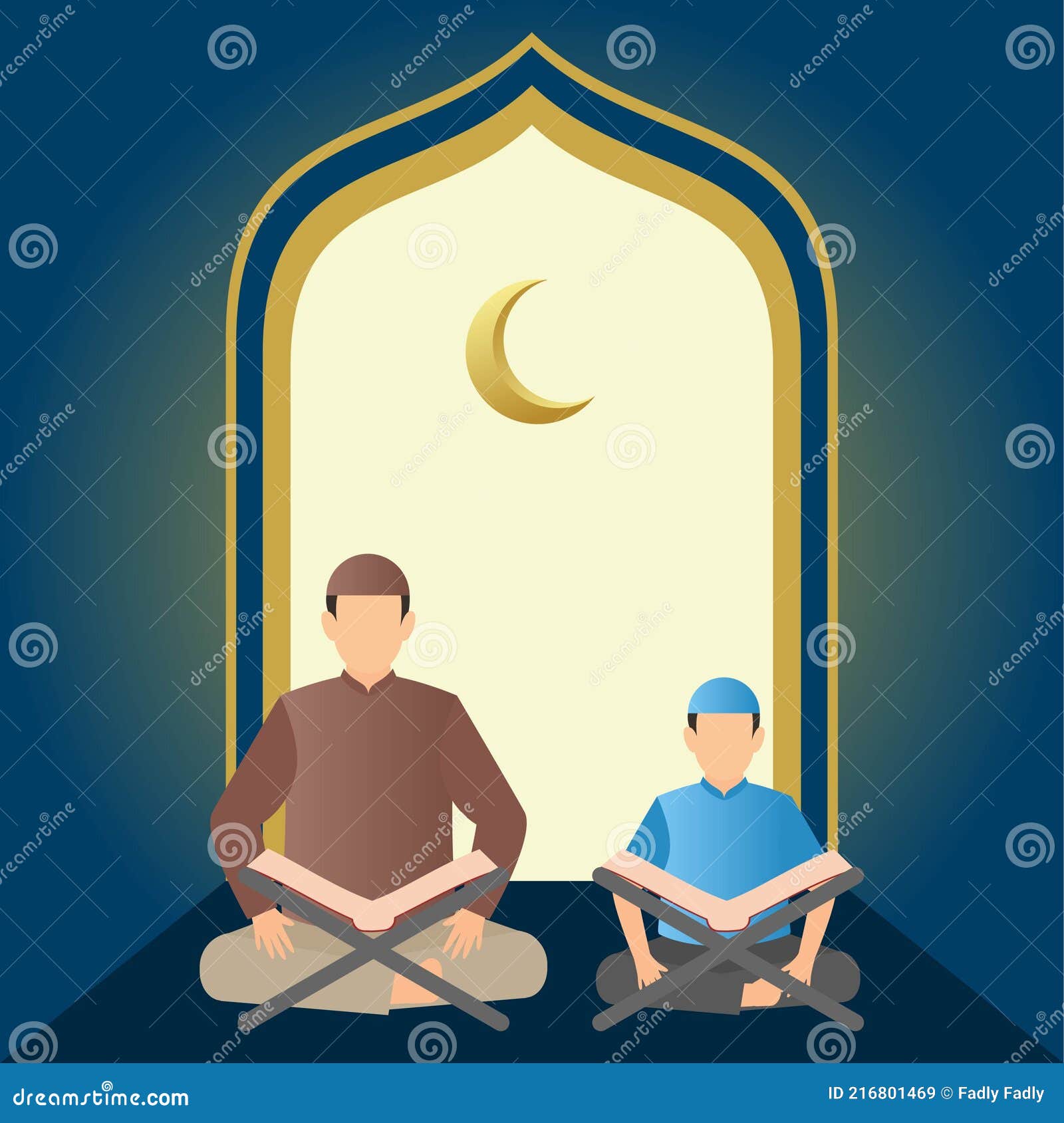 Hai người đàn ông đang đọc Quran trong không gian Ramadan đầy lãng mạn là một hình ảnh tuyệt vời để truyền tải tinh thần của tháng Ramadan. Bạn sẽ thấy được sự yên bình và thanh tịnh thông qua hình ảnh này.