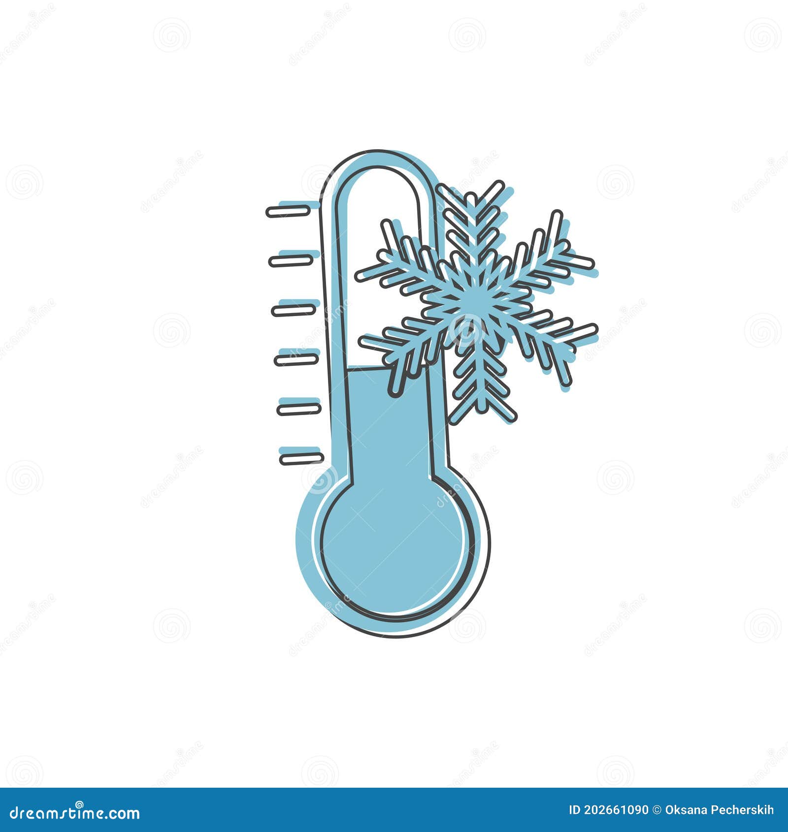 Weather thermometer icon cartoon style Royalty Free Vector