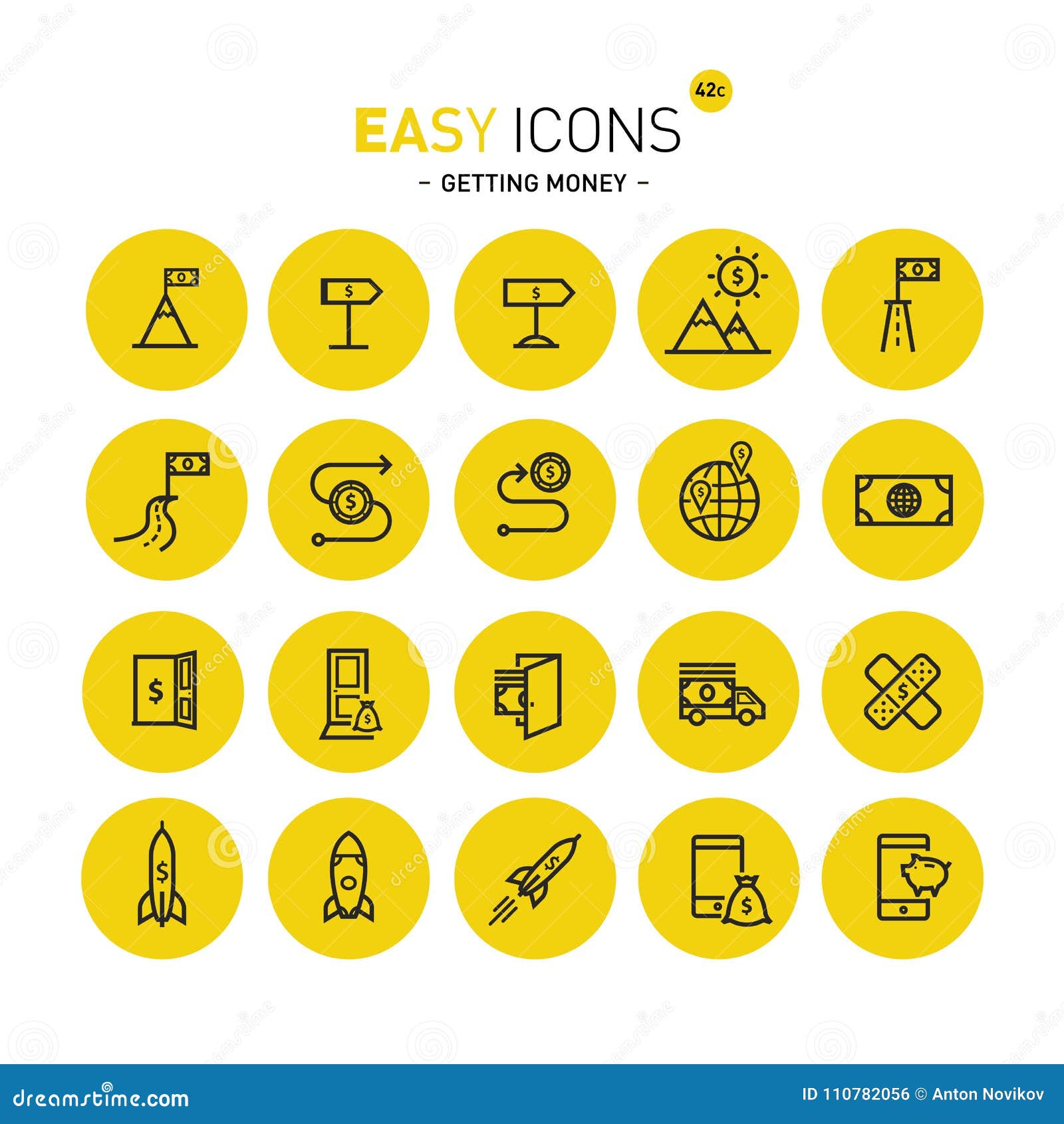 easy icons 42c gettng money
