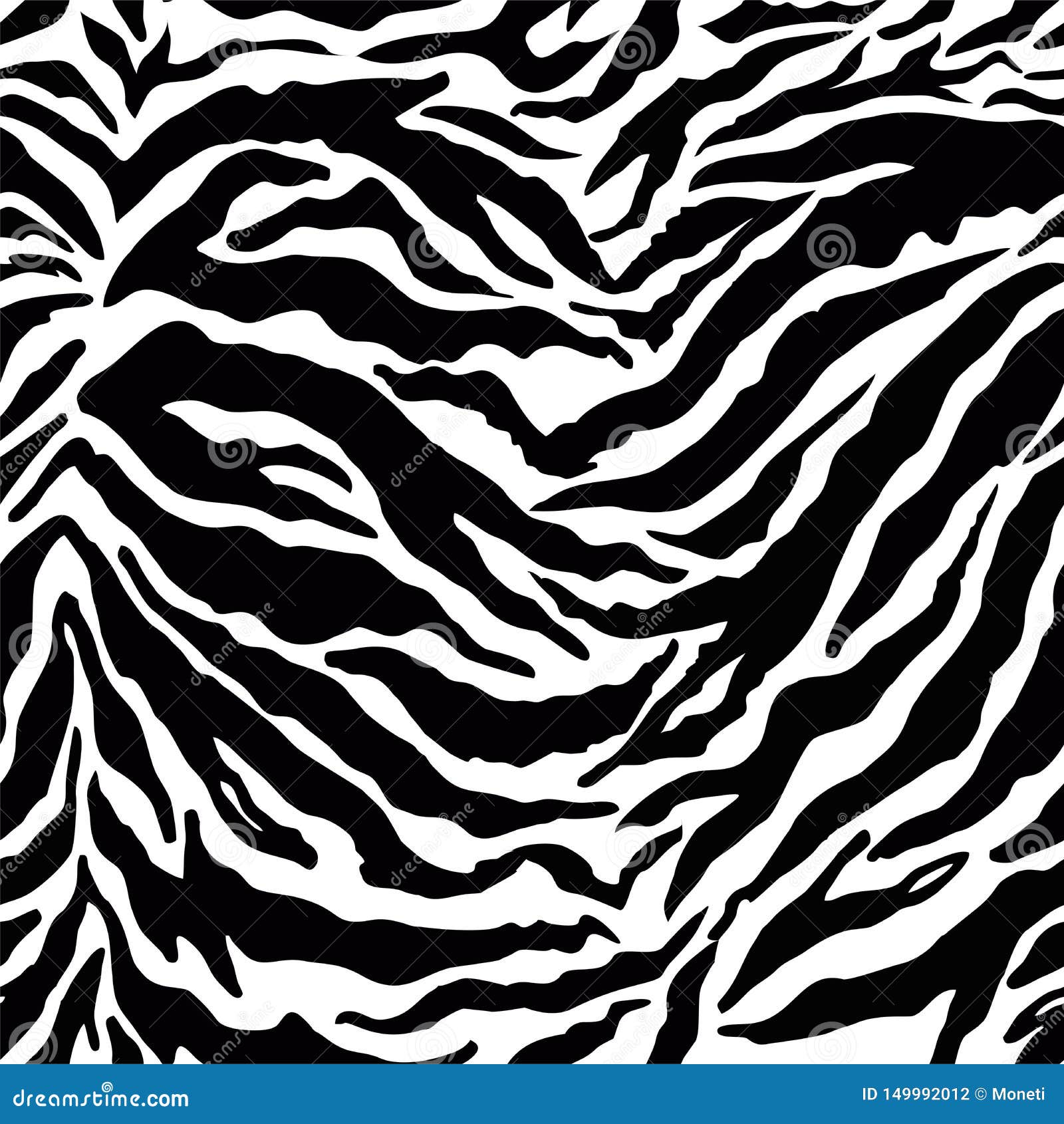 Tiger stripes seamless vector pattern