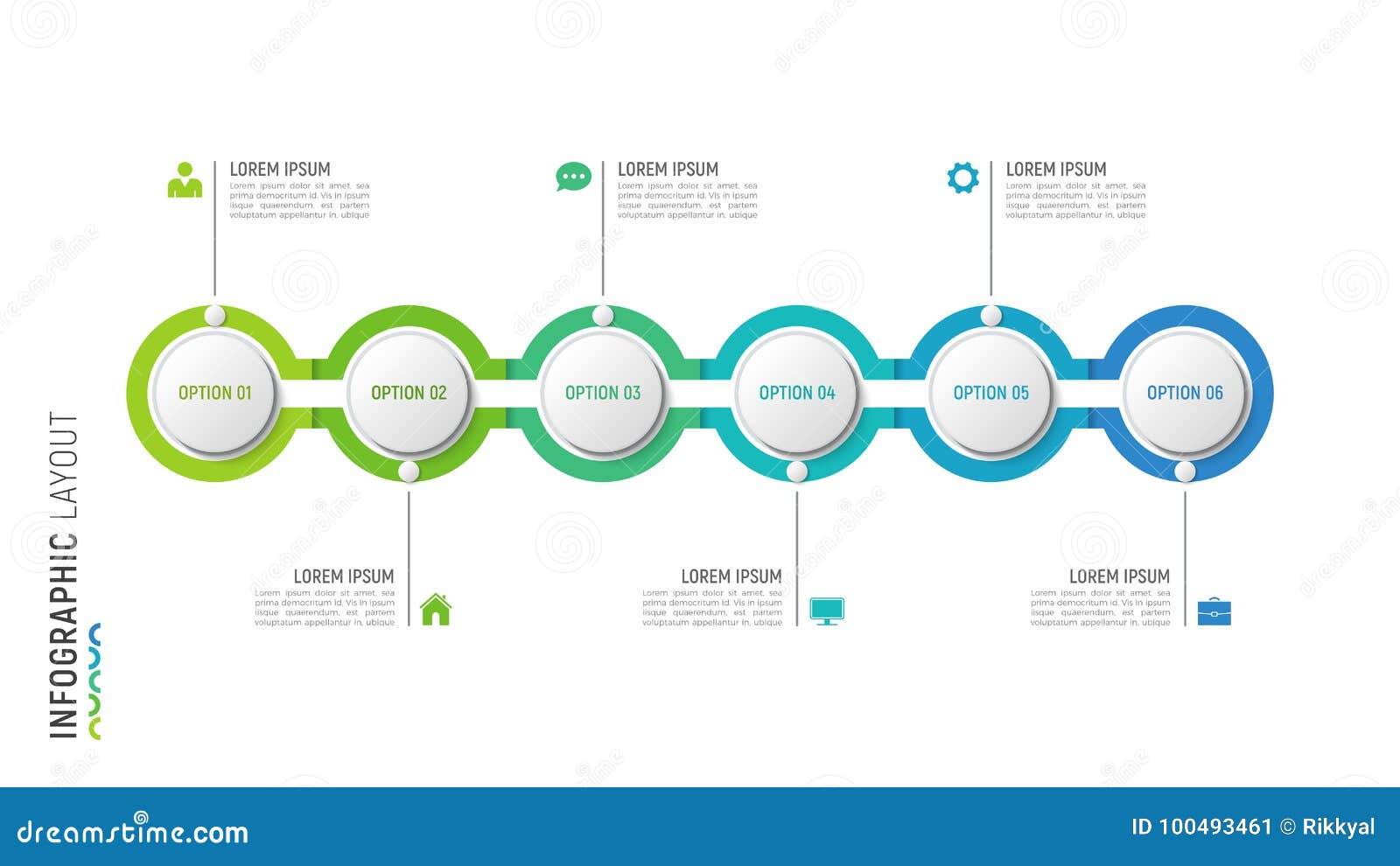 Vector Timeline Chart Infographic Design For Data Visualization Stock