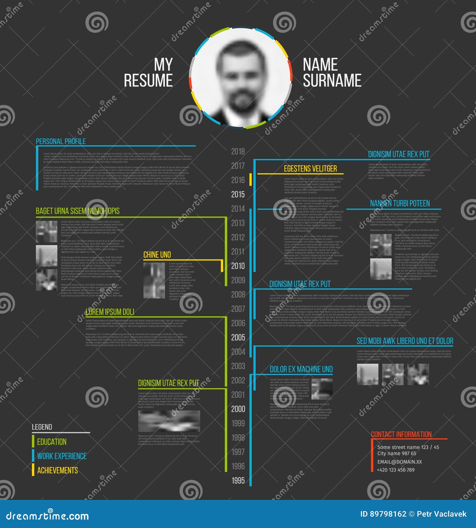 infographic resume timeline