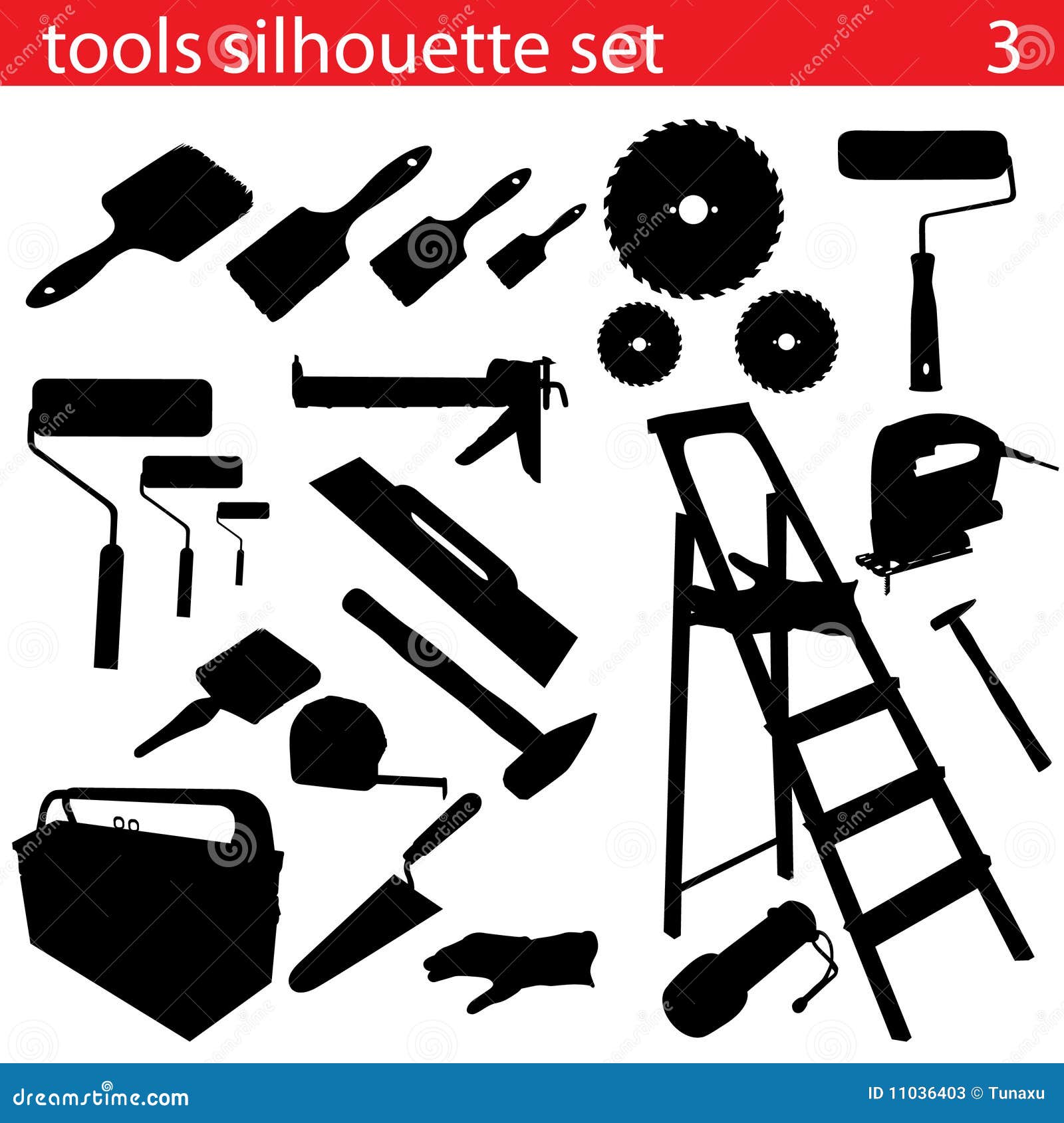 Vector Tools Silhouette Set Stock Vector - Illustration of ...