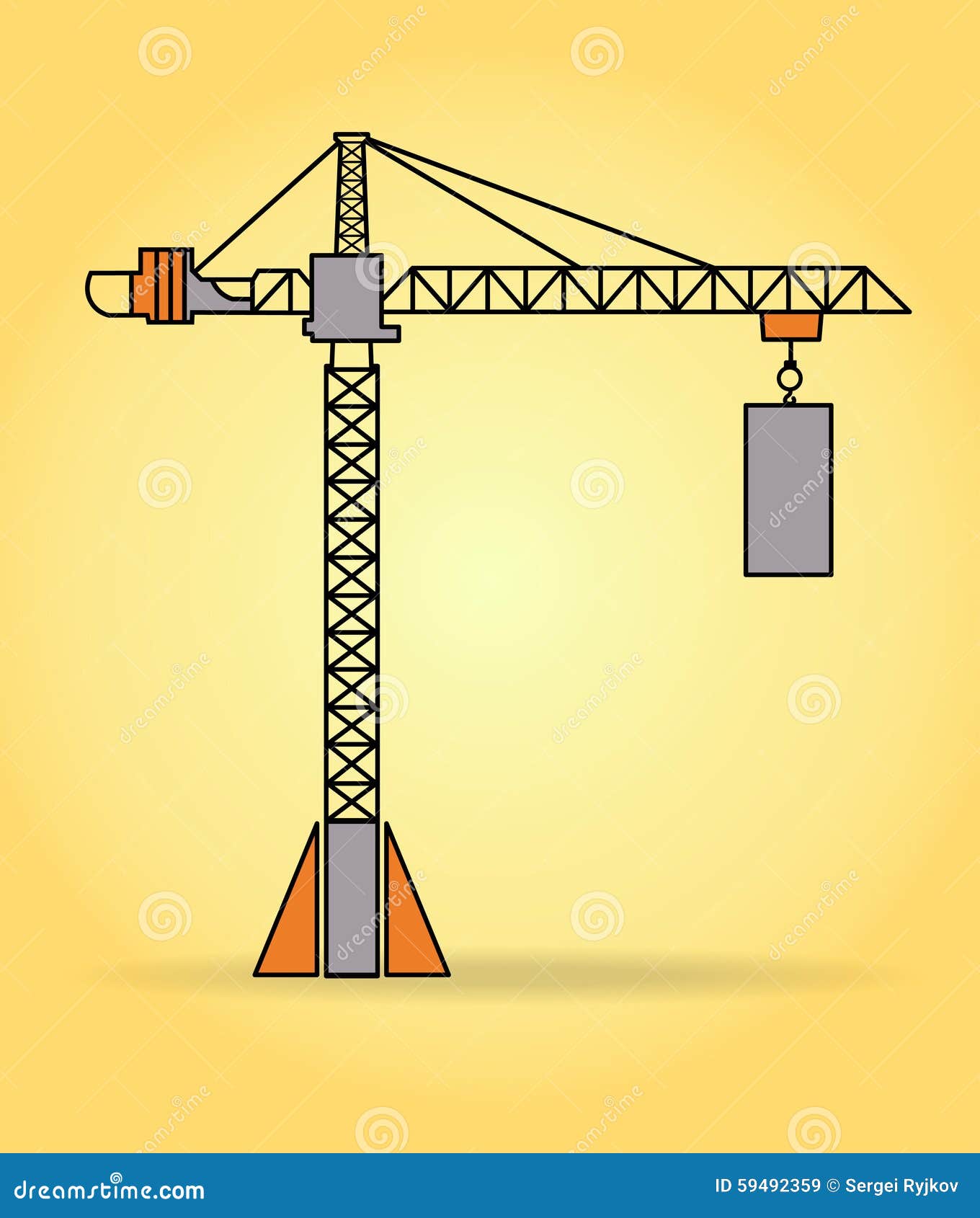 Vector Tower Crane Stock Vector Image 59492359