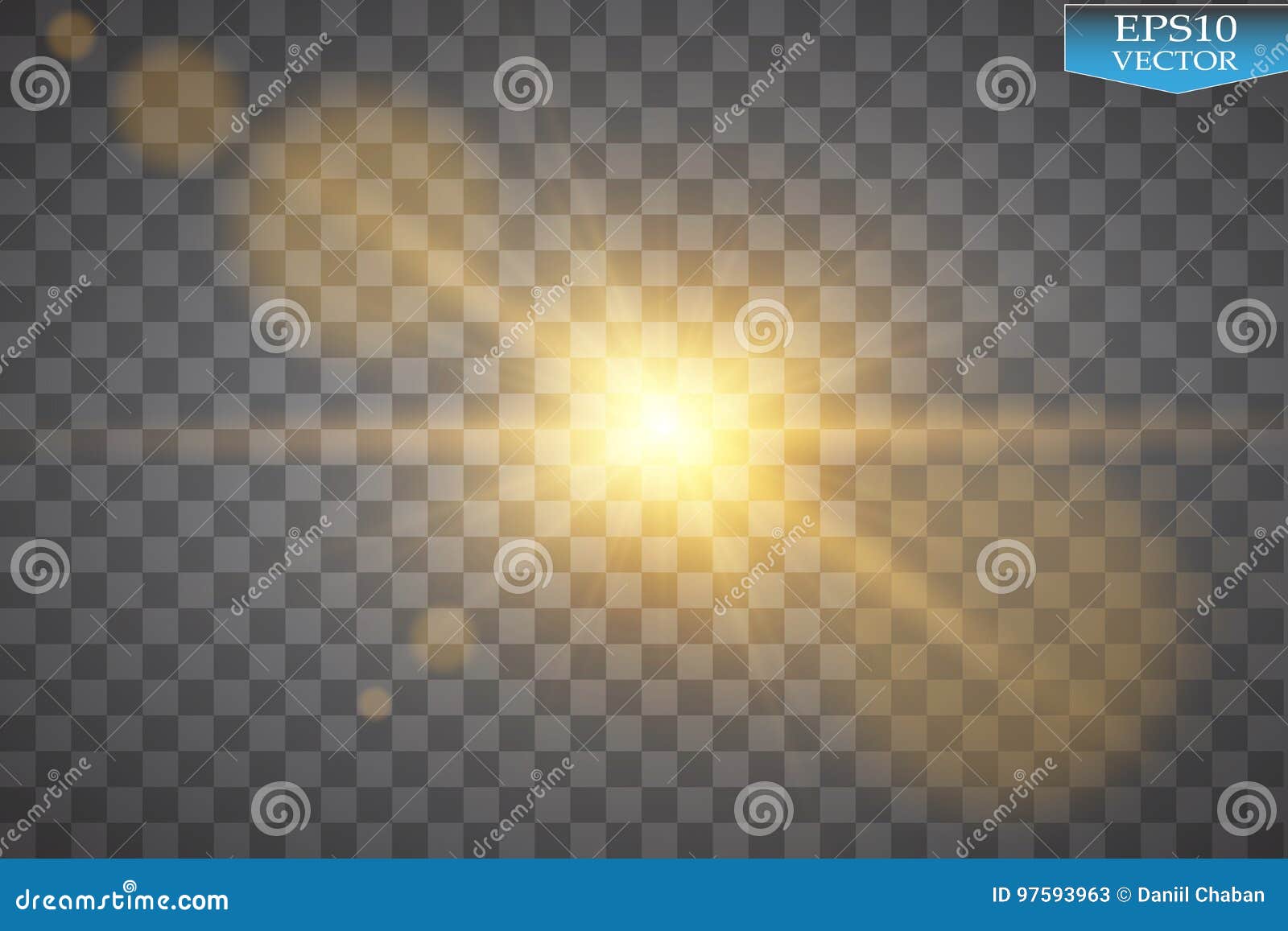  transparent sunlight special lens flare light effect. sun flash with rays and spotlight