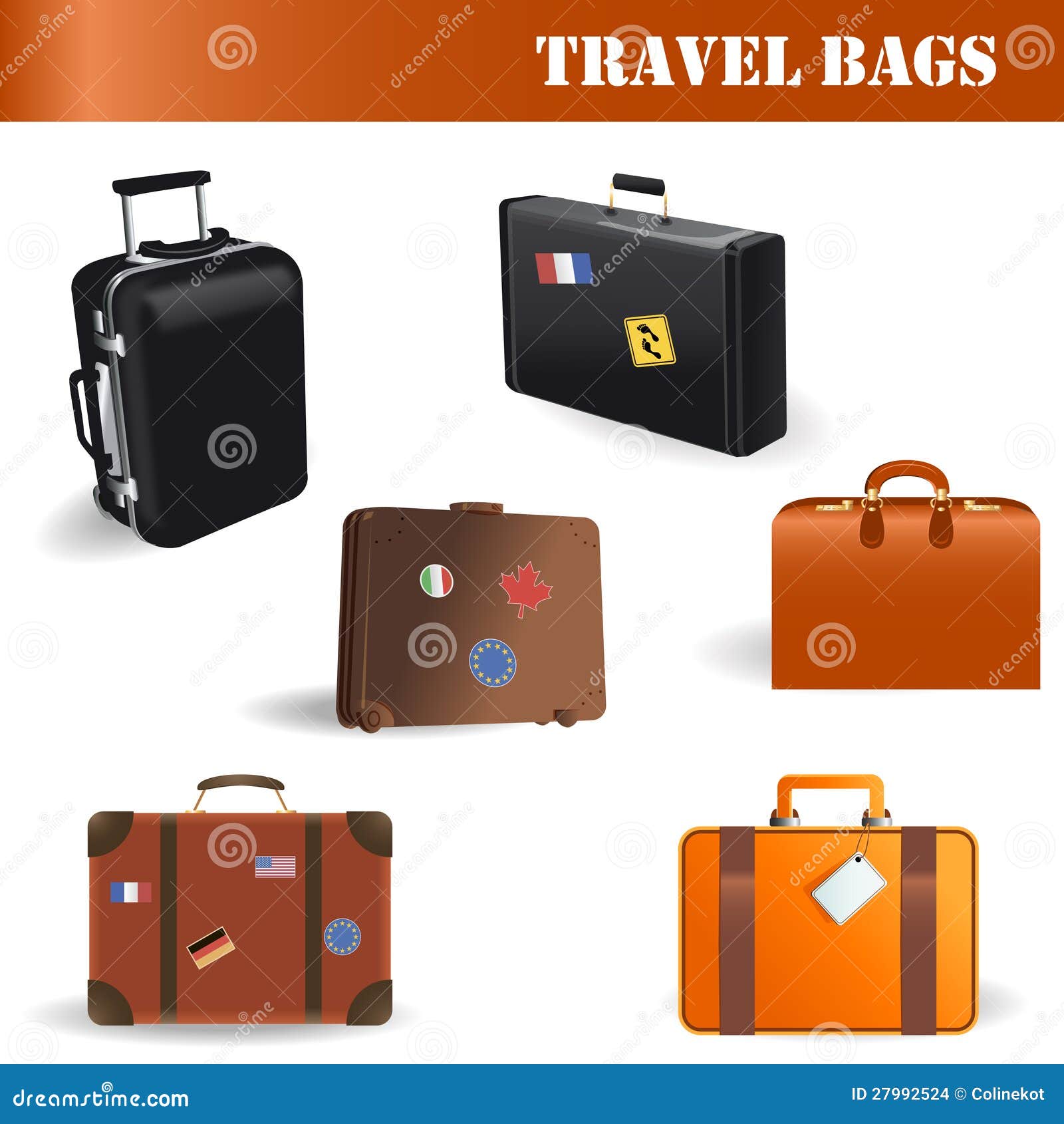 Travel Bags Vector - Wonder Traveling