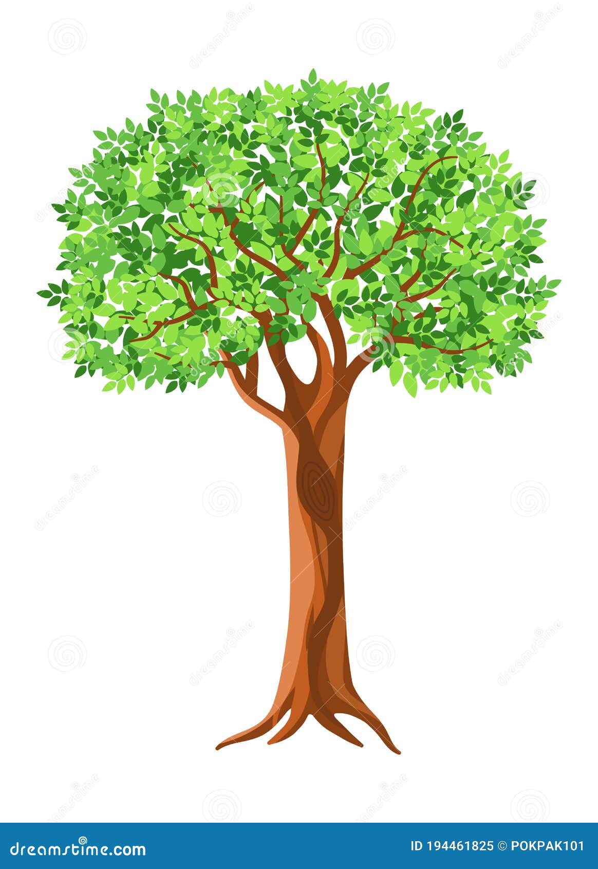 Vector tree isolated stock vector. Illustration of life - 194461825