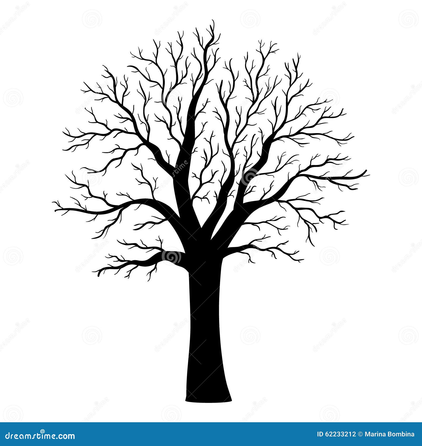 Vector Tree Silhouette On White | CartoonDealer.com #62233212