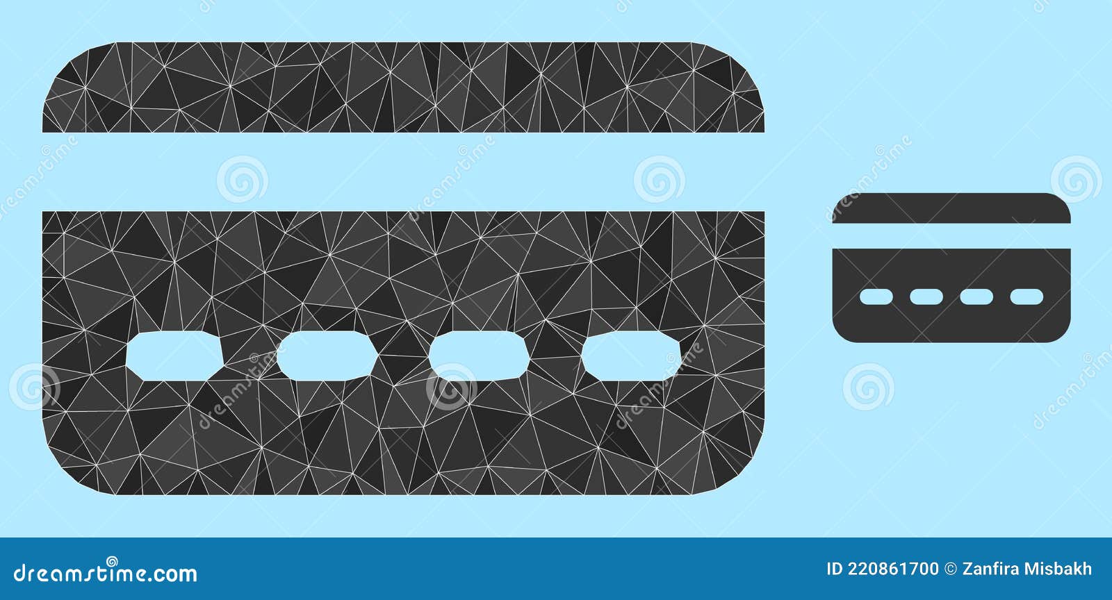 Vector Triangle Filled Credit Card Icon Stock Vector Illustration of