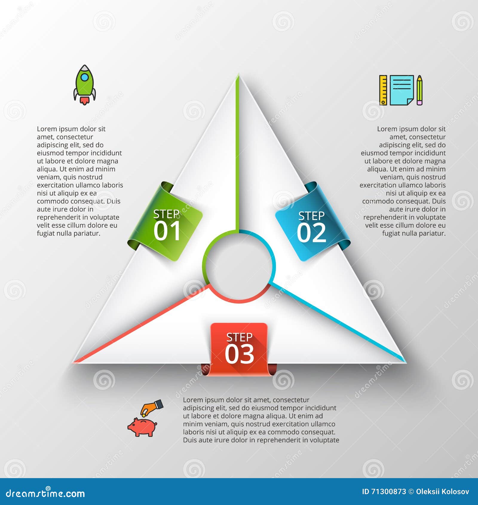 Vector Triangle Infographic. Stock Illustration - Illustration of ...