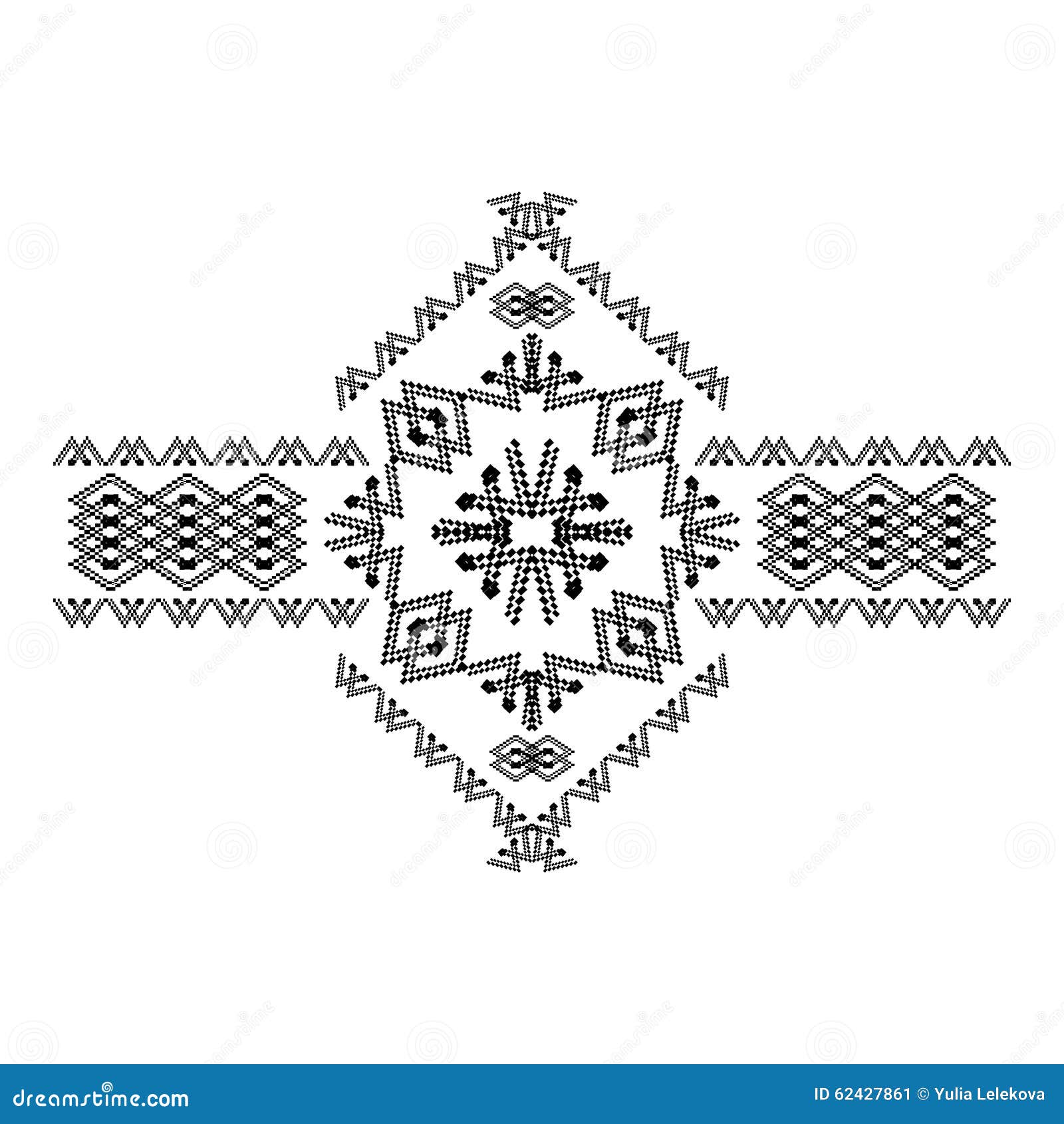 Vector Tribal Black and White Decorative Pattern for Design. Aztec ...