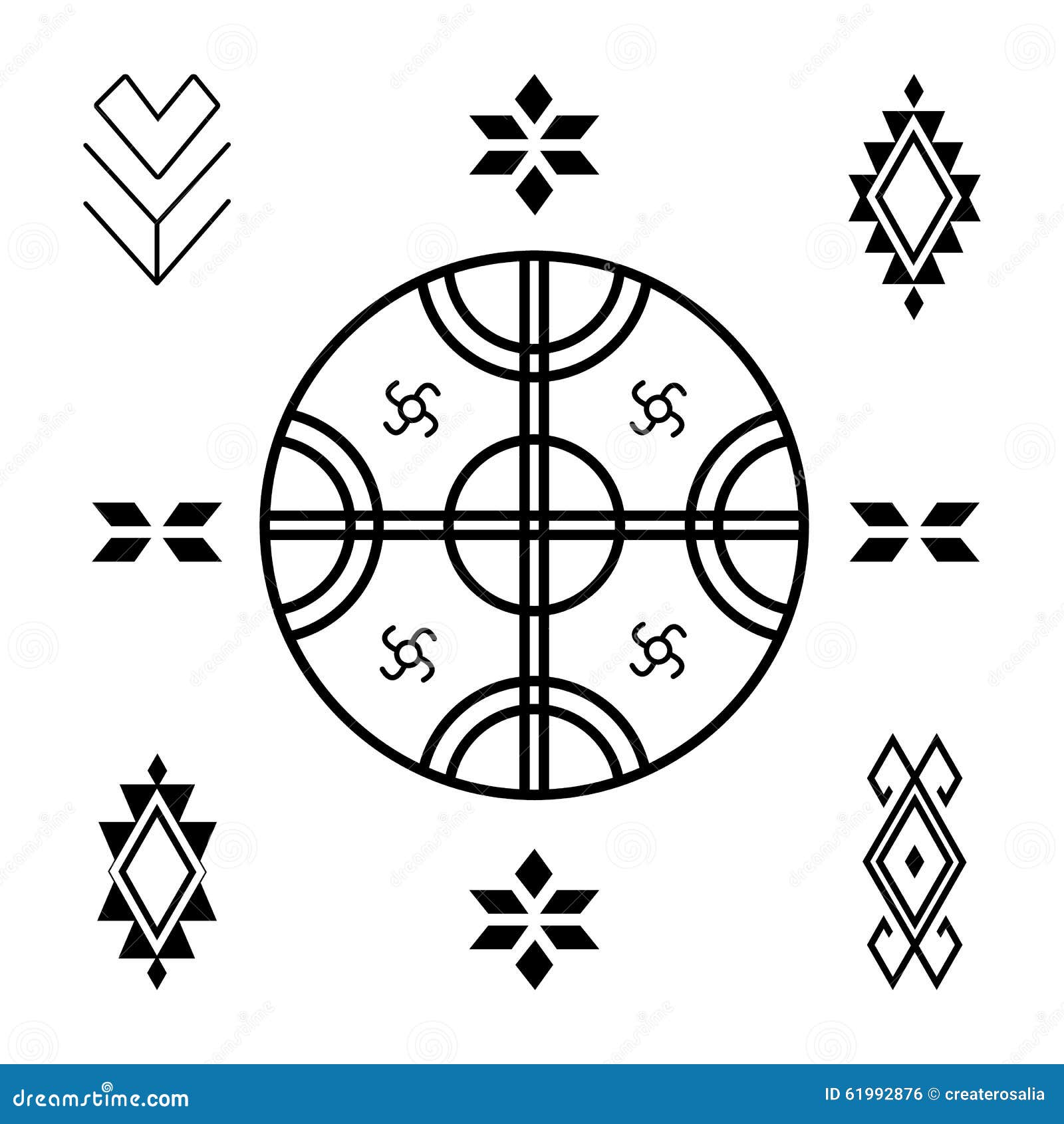 Vector Tribal Elements, Ethnic Collection. Stock Vector - Illustration ...