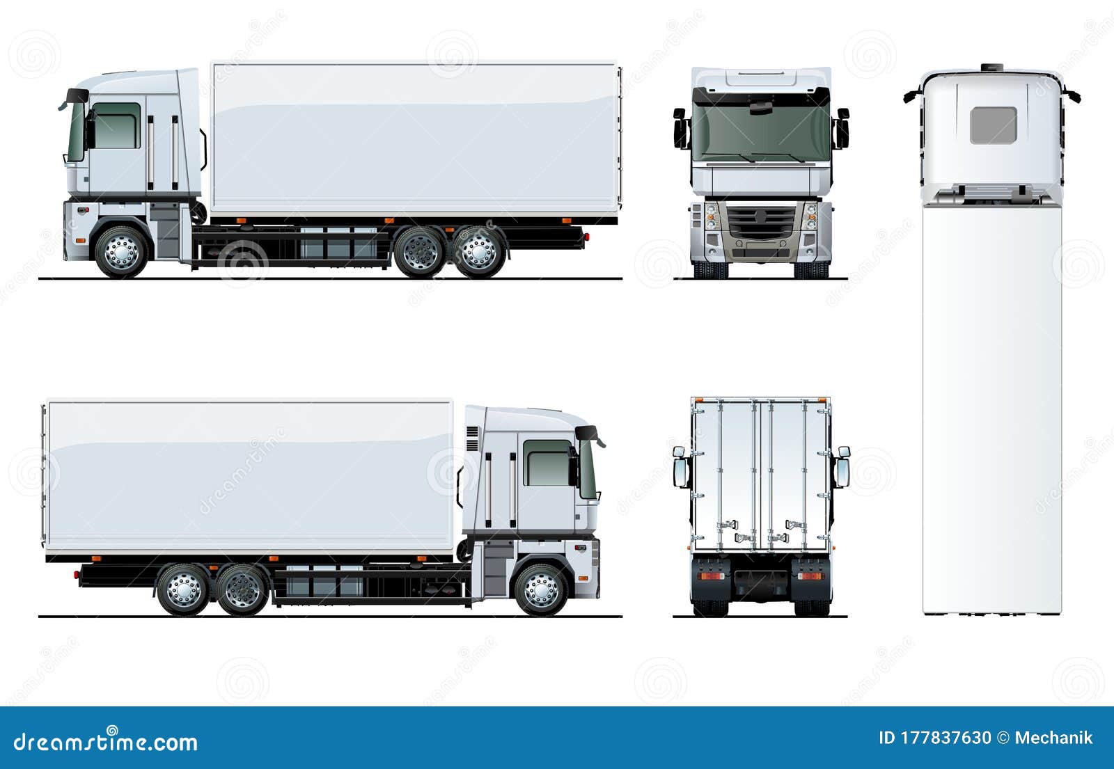 Vector Truck Template Isolated on White Stock Vector Illustration of Vector Truck Template Isolated on White Stock Vector Illustration of