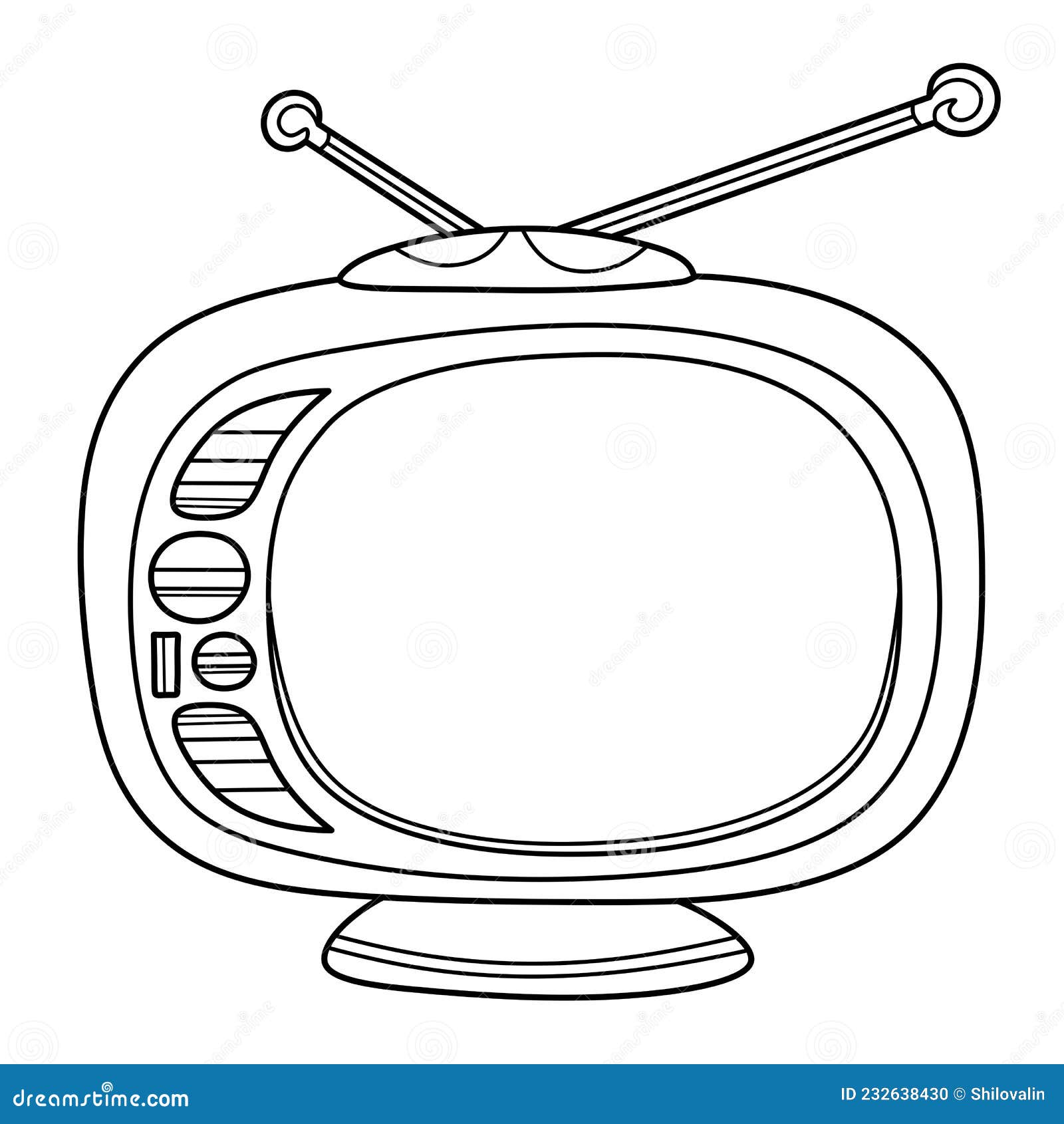 Vector TV stock vector. Illustration of element, vector - 232638430