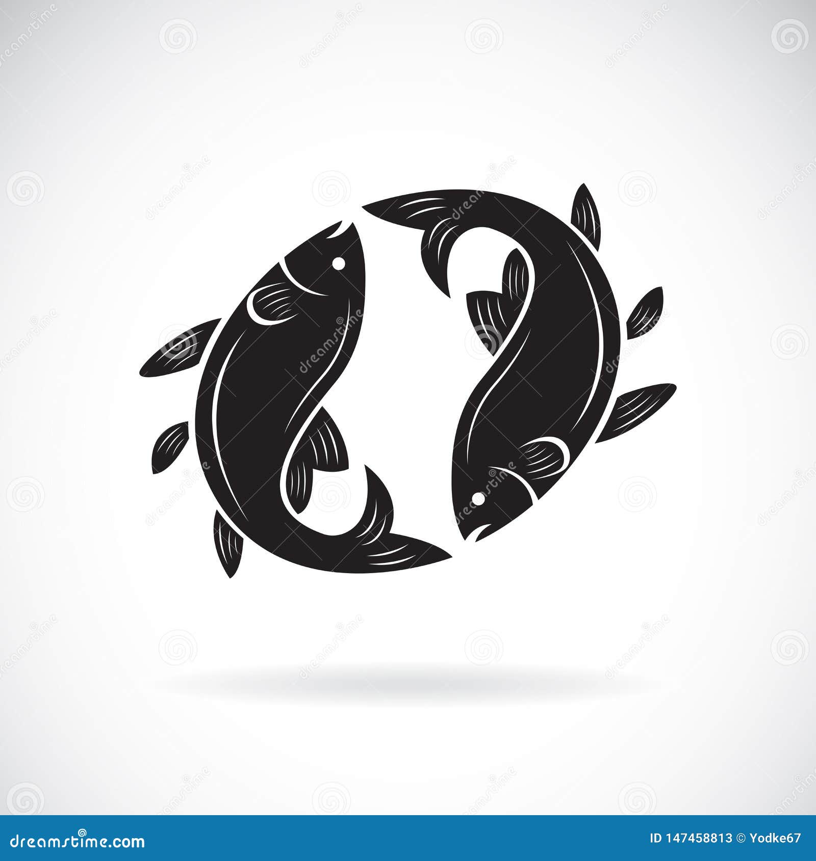 Download Vector Of Two Fish Design On White Background. Aquatic Animal. Fish Icon. Easy Editable Layered ...