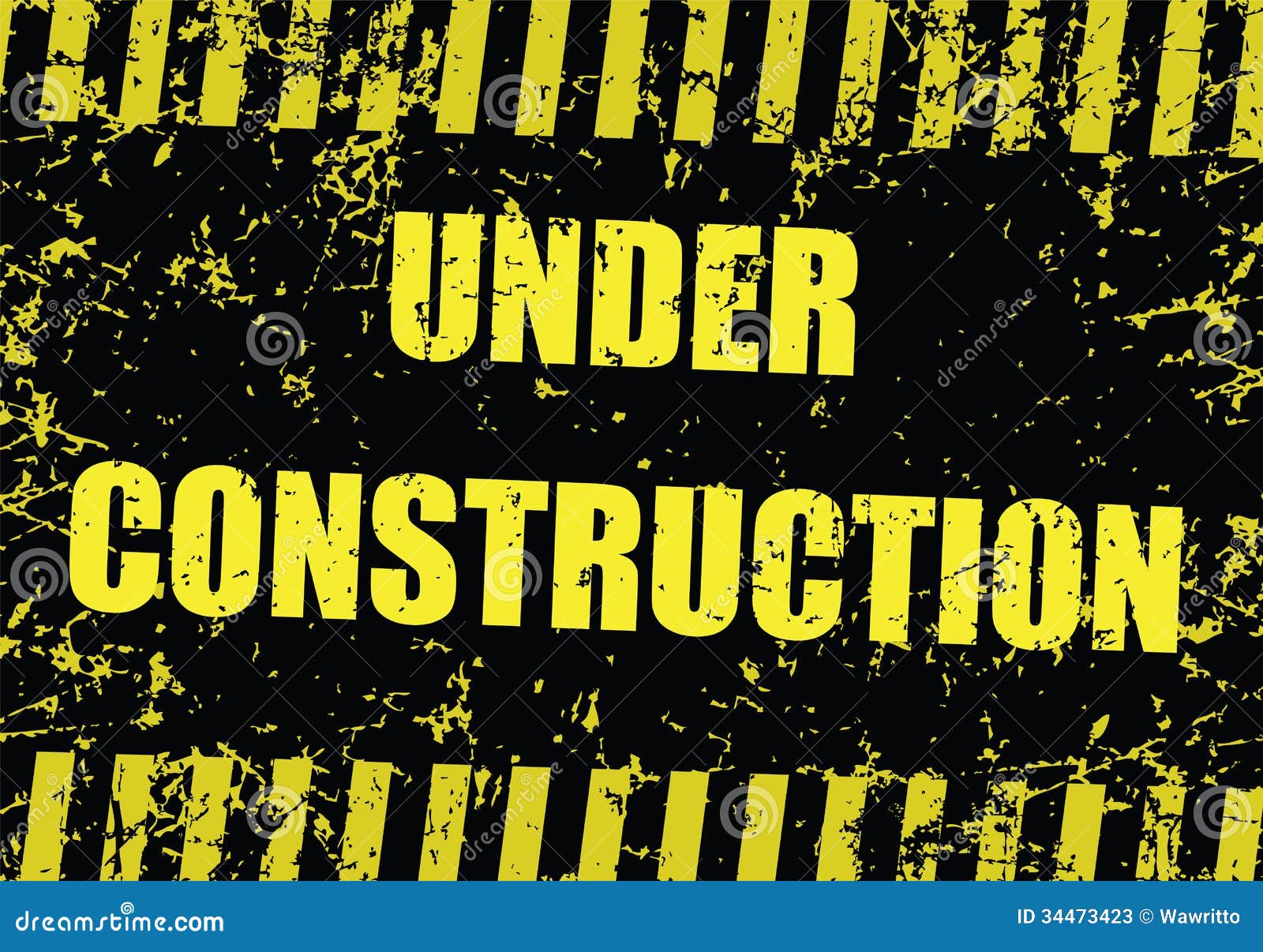Vector under construction stock vector. Illustration of danger - 34473423