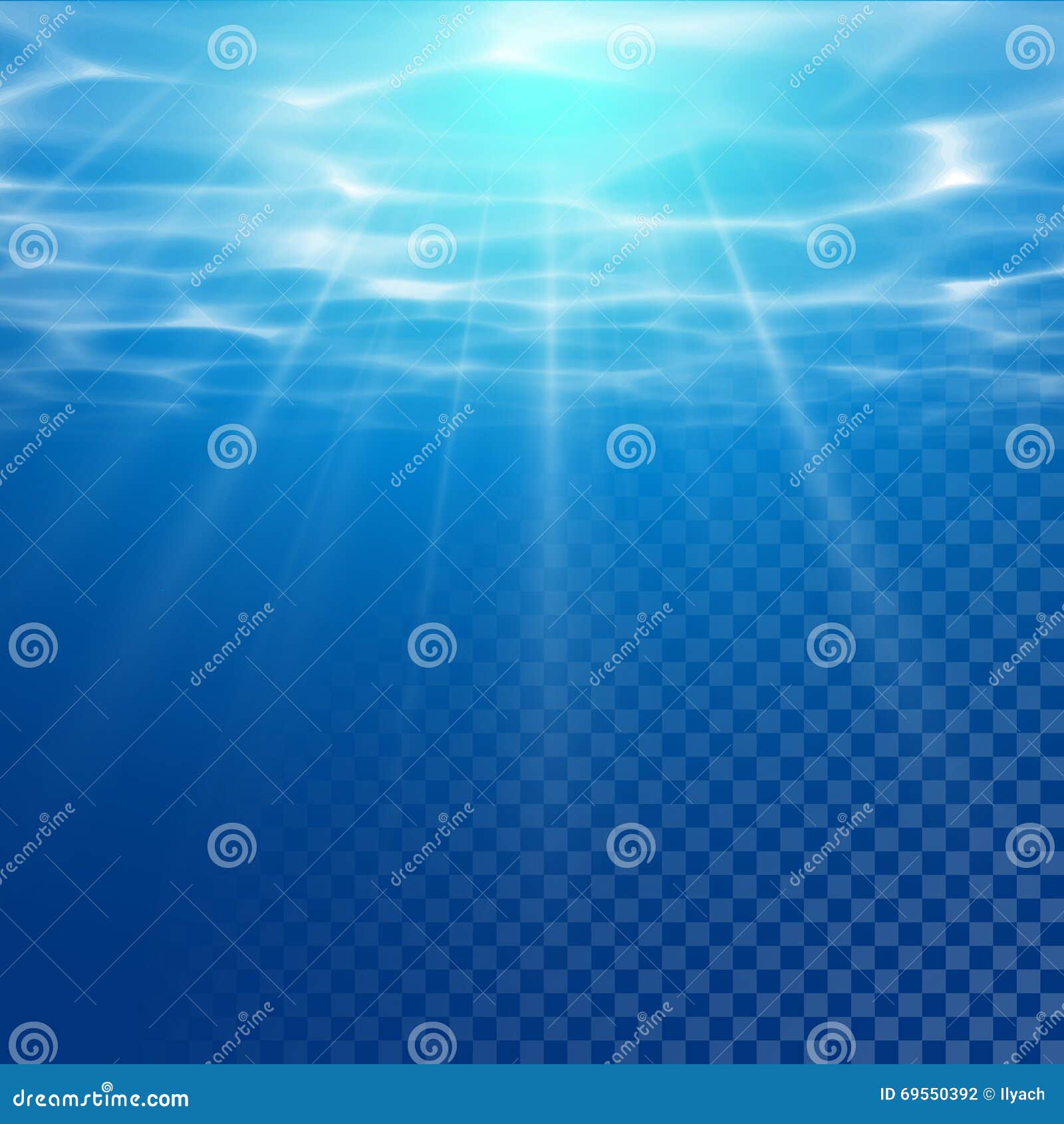 Vector Underwater Light Wallpaper Background. Stock Illustration