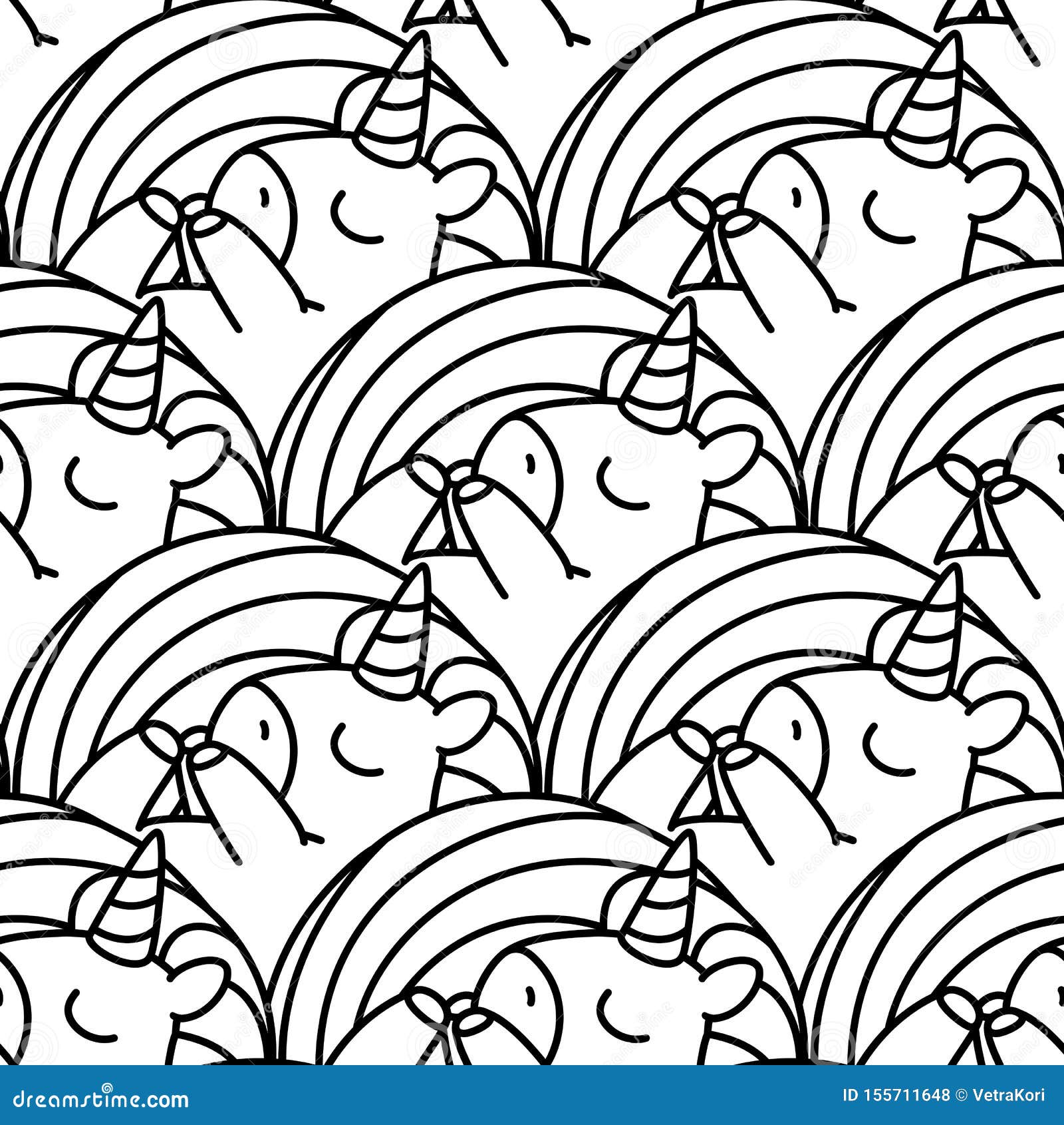Vector Unicorn Pattern Coloring Page Stock Vector - Illustration of ...