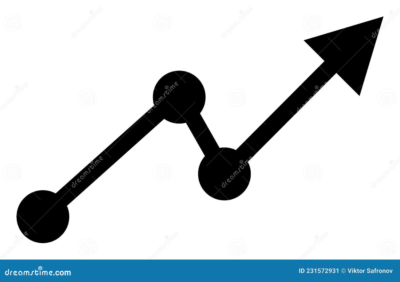 Vector Up Trend Flat Icon Symbol Stock Vector Illustration of