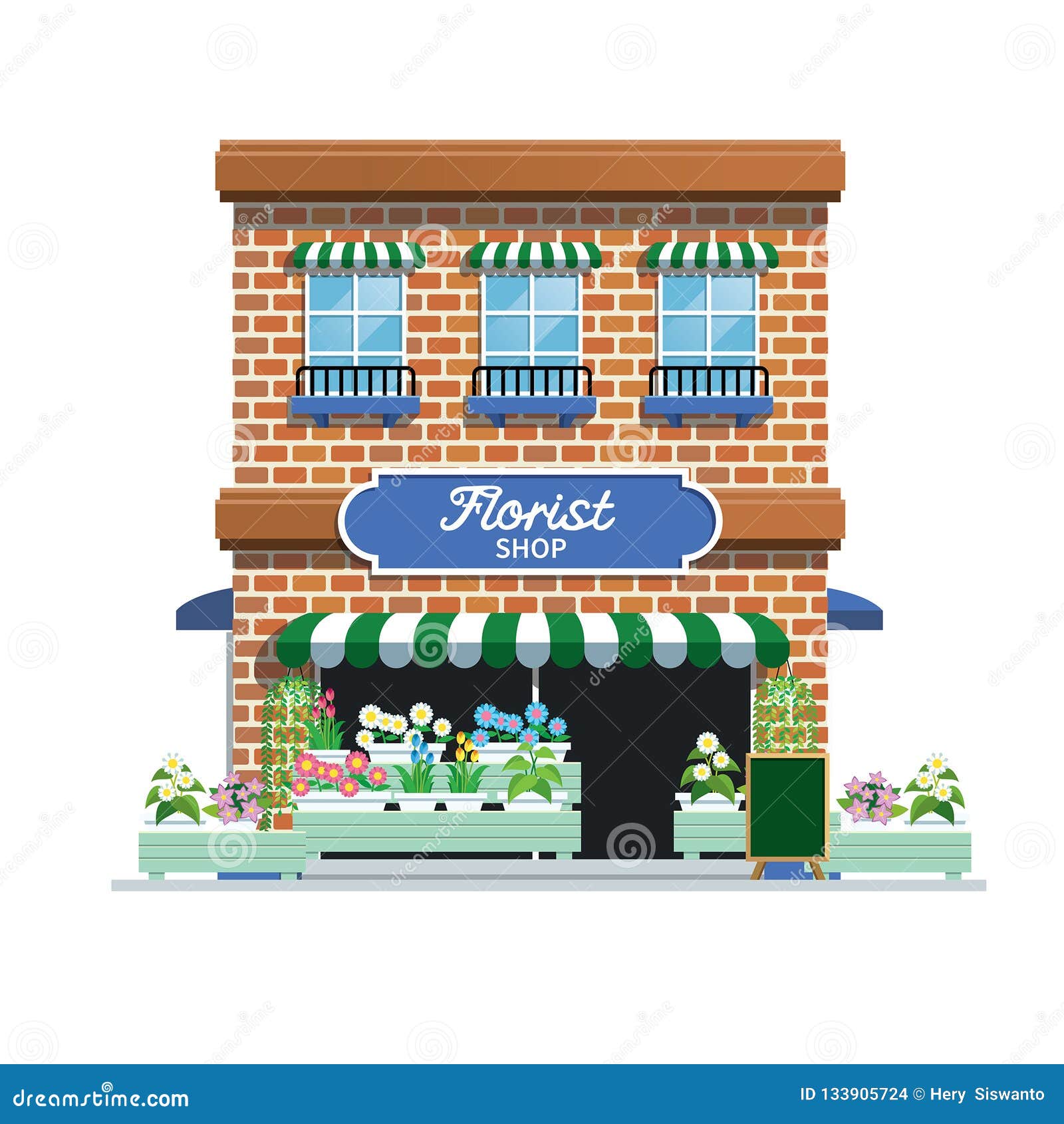 Florist shop stock vector. Illustration of florist ...