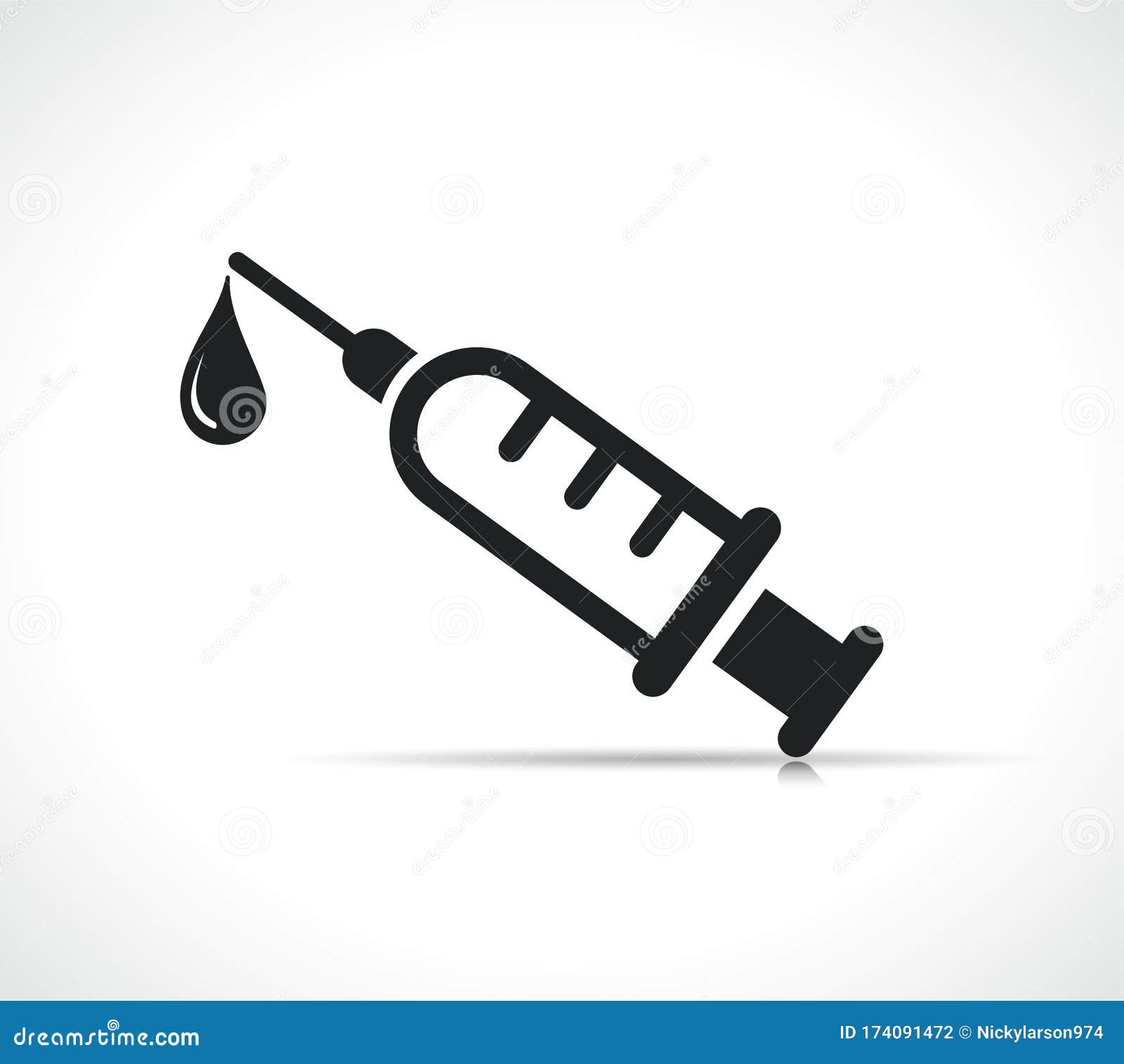 Vector Vaccination Syringe Symbol Icon Stock Vector Illustration of