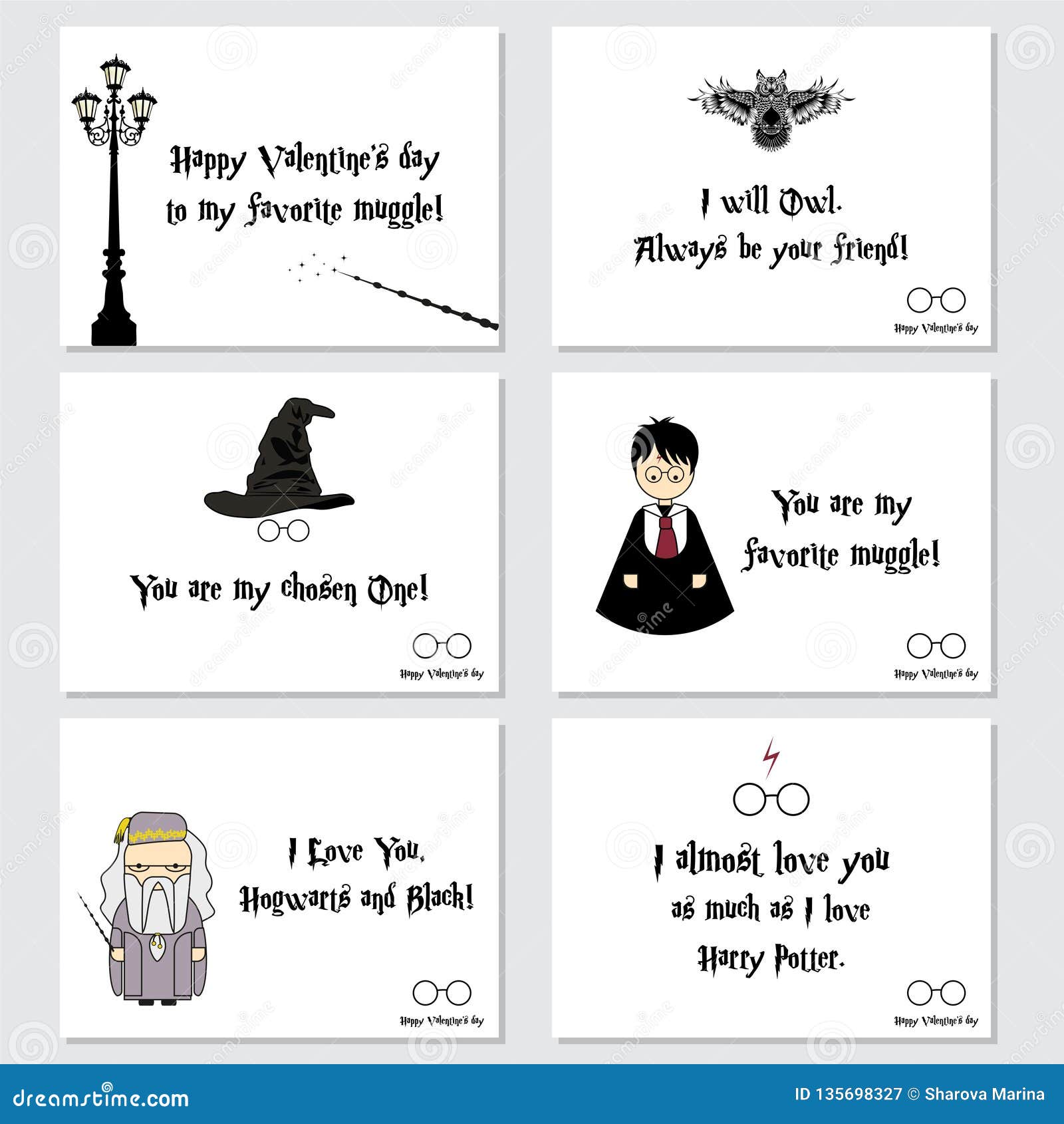 Vector Valentine S Day Cards in Harry Potter Style. Stock Vector With Regard To 15 Harry Potter Potion Labels Templates