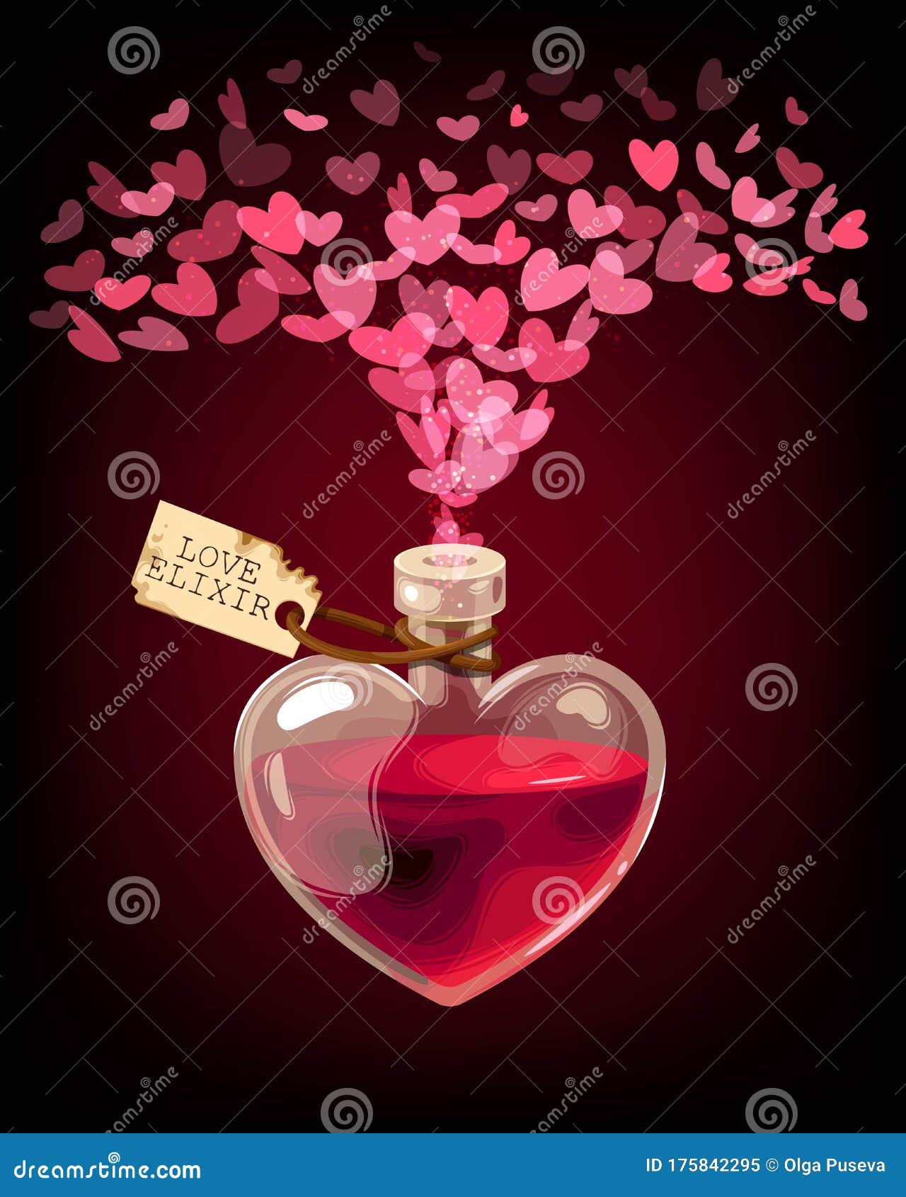  valentines day card with love elixir