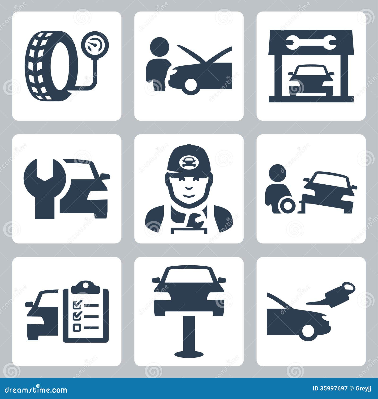  vehicle service station icons