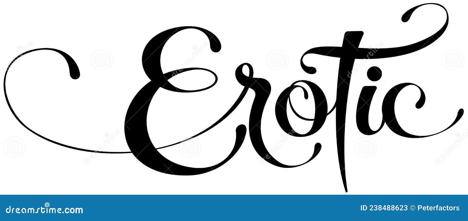 Erotic Custom Calligraphy Text Stock Vector Illustration of