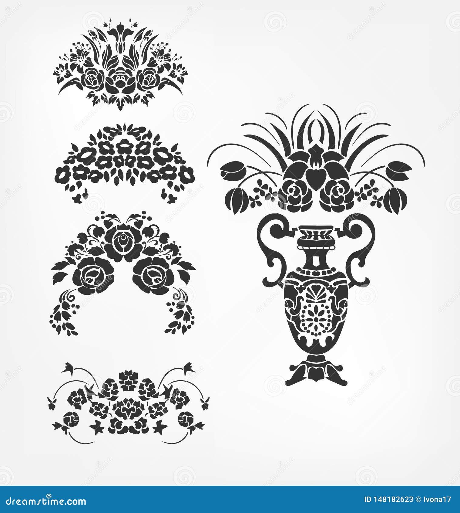 DIYthinker Flower Black Parallel Baroque Art Pattern Metal Picture Frame Ceramic Vase Decor DIYthinker Flower Black Parallel Baroque Art Pattern Metal Picture Frame Ceramic Vase Decor