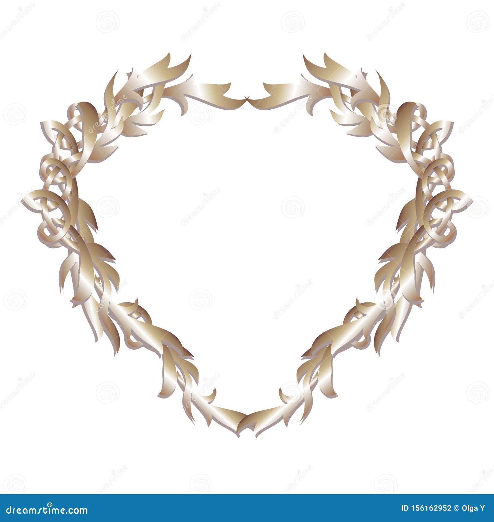 Golden Vector Circle Victorian Grunge Frame For Text Or Photos Easy Editing And Color Change Stock Vector Illustration Of Frame Background