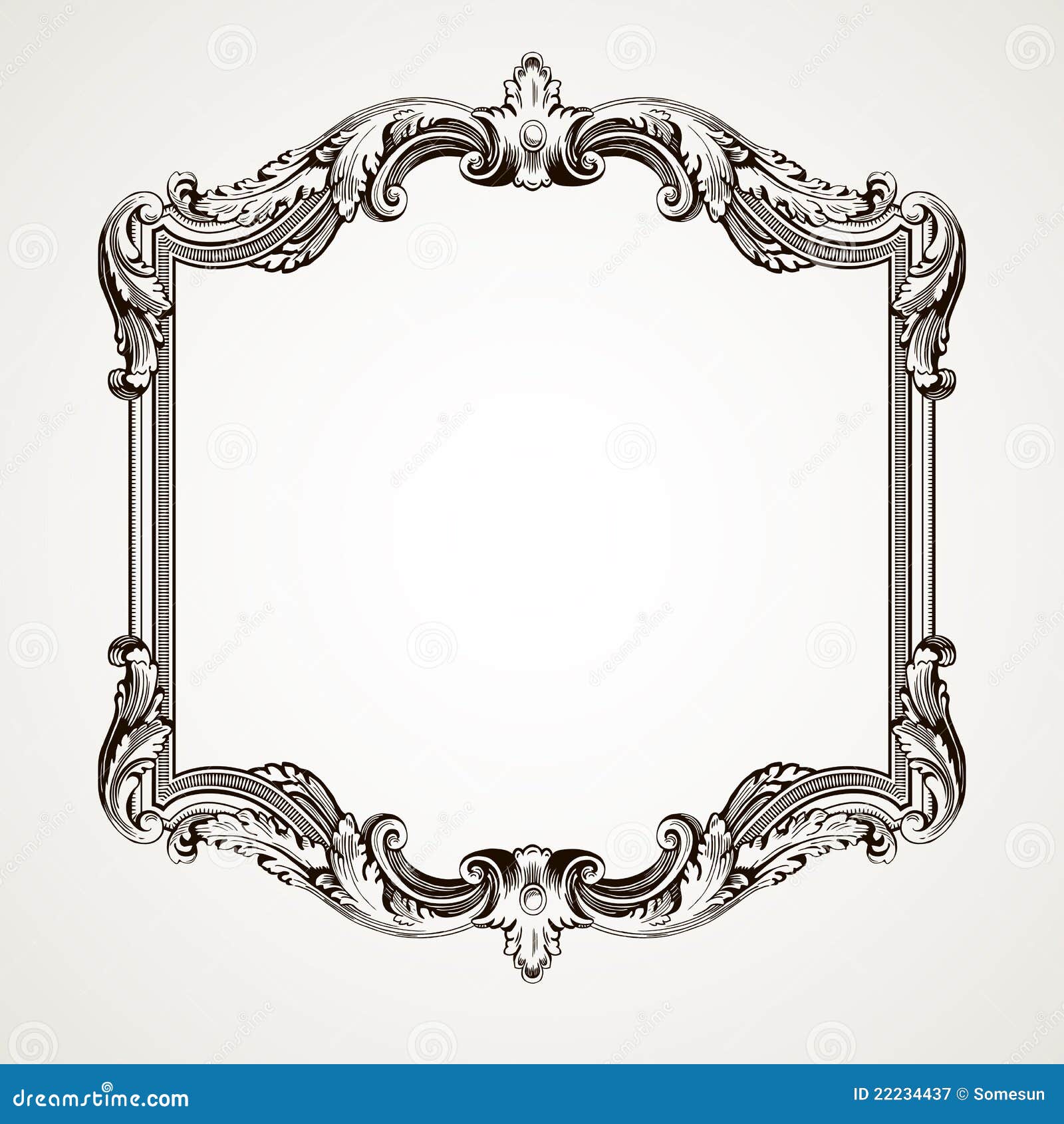 Vector Vintage Border Frame Engraving Stock Vector Vector Vintage Border Frame Engraving Stock Vector