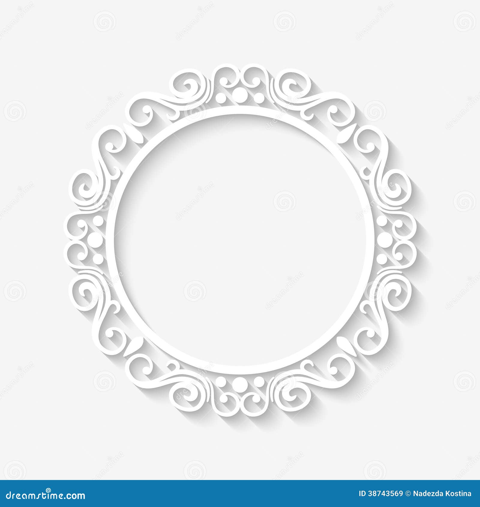 Vector Vintage Border White Frame Stock Vector Illustration Of Chic Border 38743569