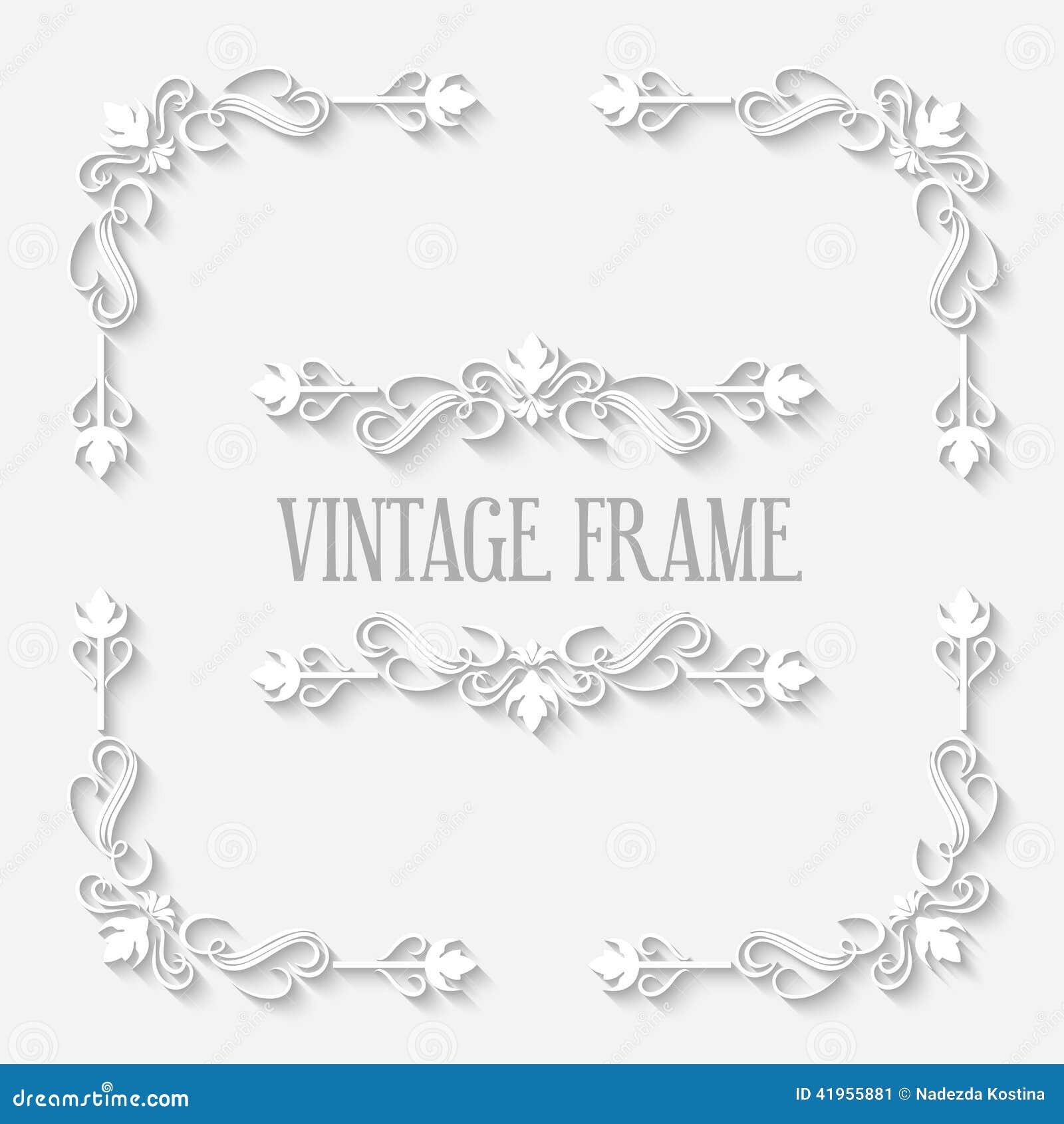Download Vector Vintage Border White Frame Stock Vector ...