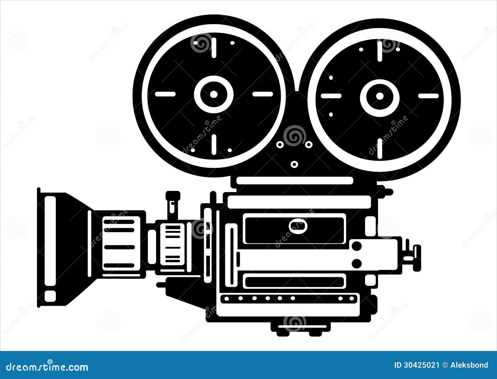 Vector Vintage Film Camera Isolated on White Stock Vector - Illustration of  icon, white: 30425021
