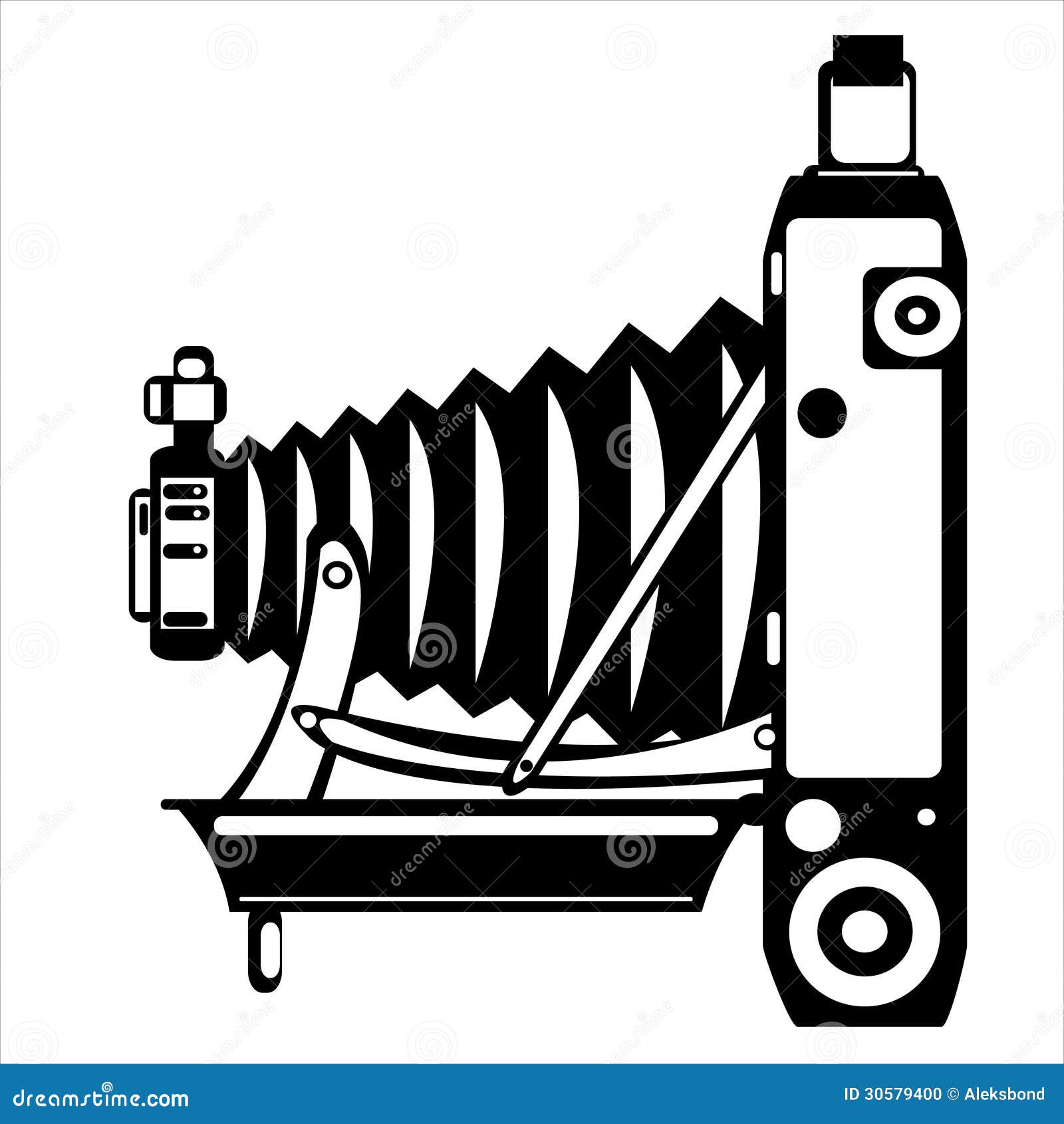 Vector Vintage Film Camera On White Stock Photo - Image: 30579400