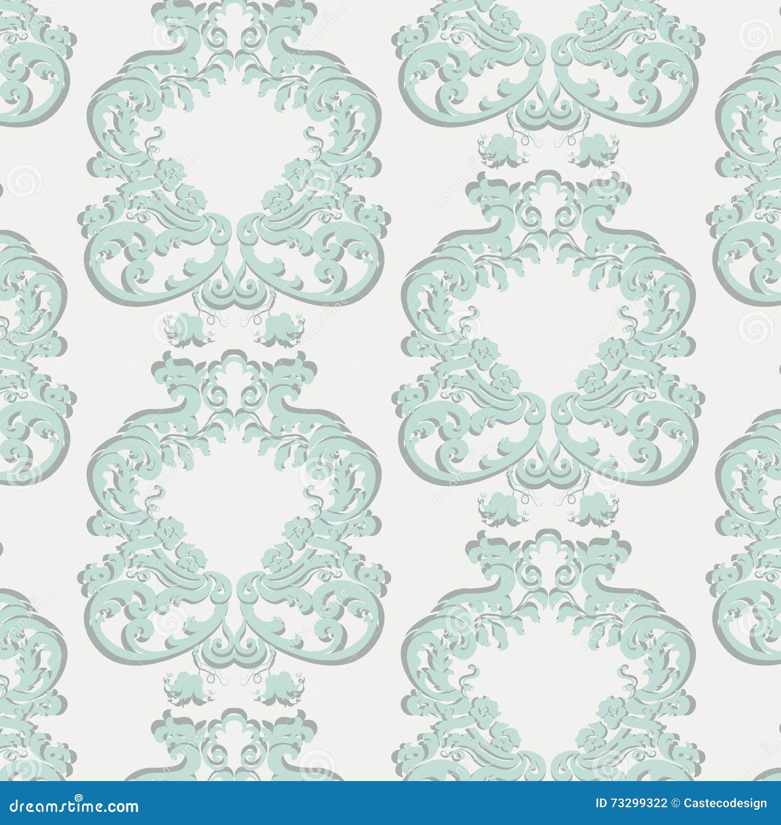 Download Vector Vintage Floral Baroque Damask Pattern Element Stock ...