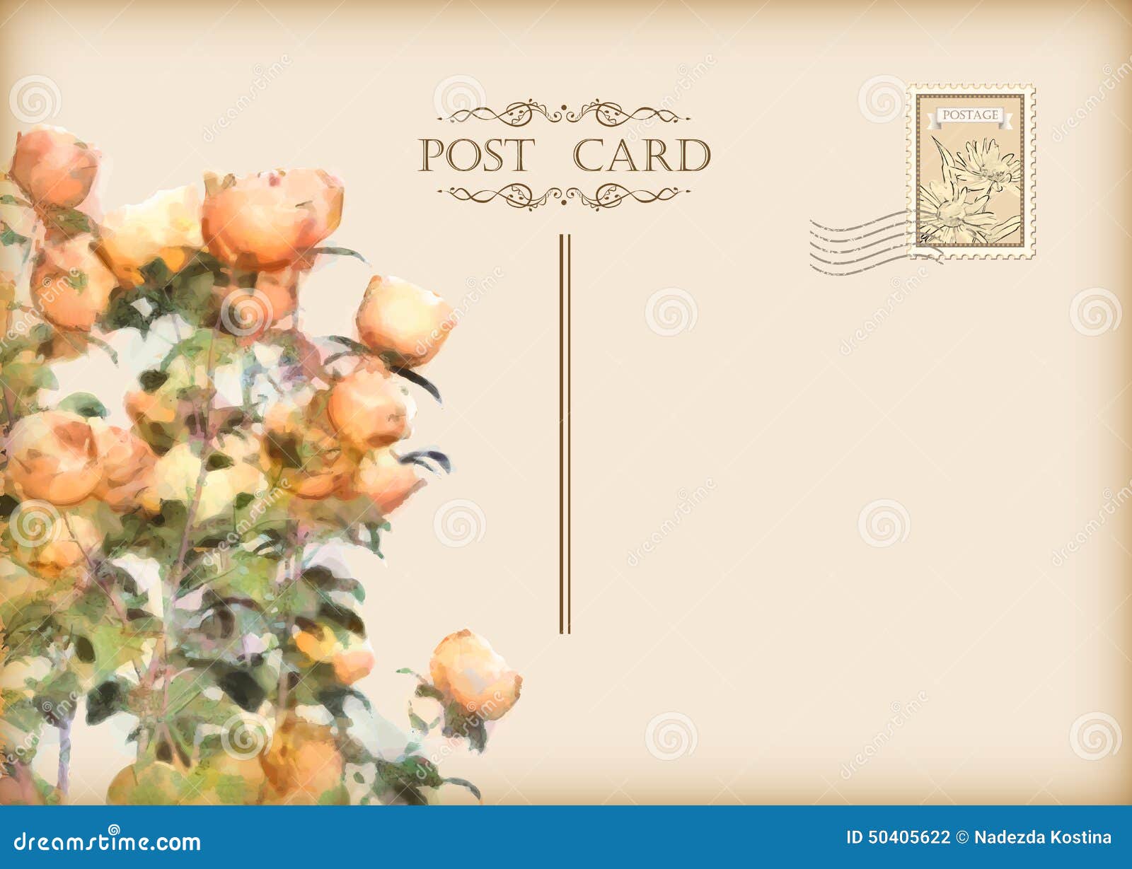 card template greeting rose Vector Vector Stock 50405622 Floral Image: Vintage Postcard card template greeting rose Vector Vector Stock 50405622 Floral Image: Vintage Postcard