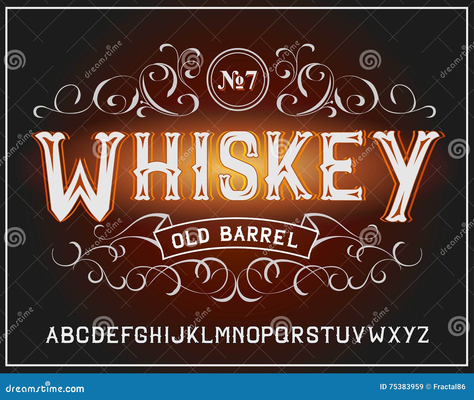  vintage label font. whiskey style