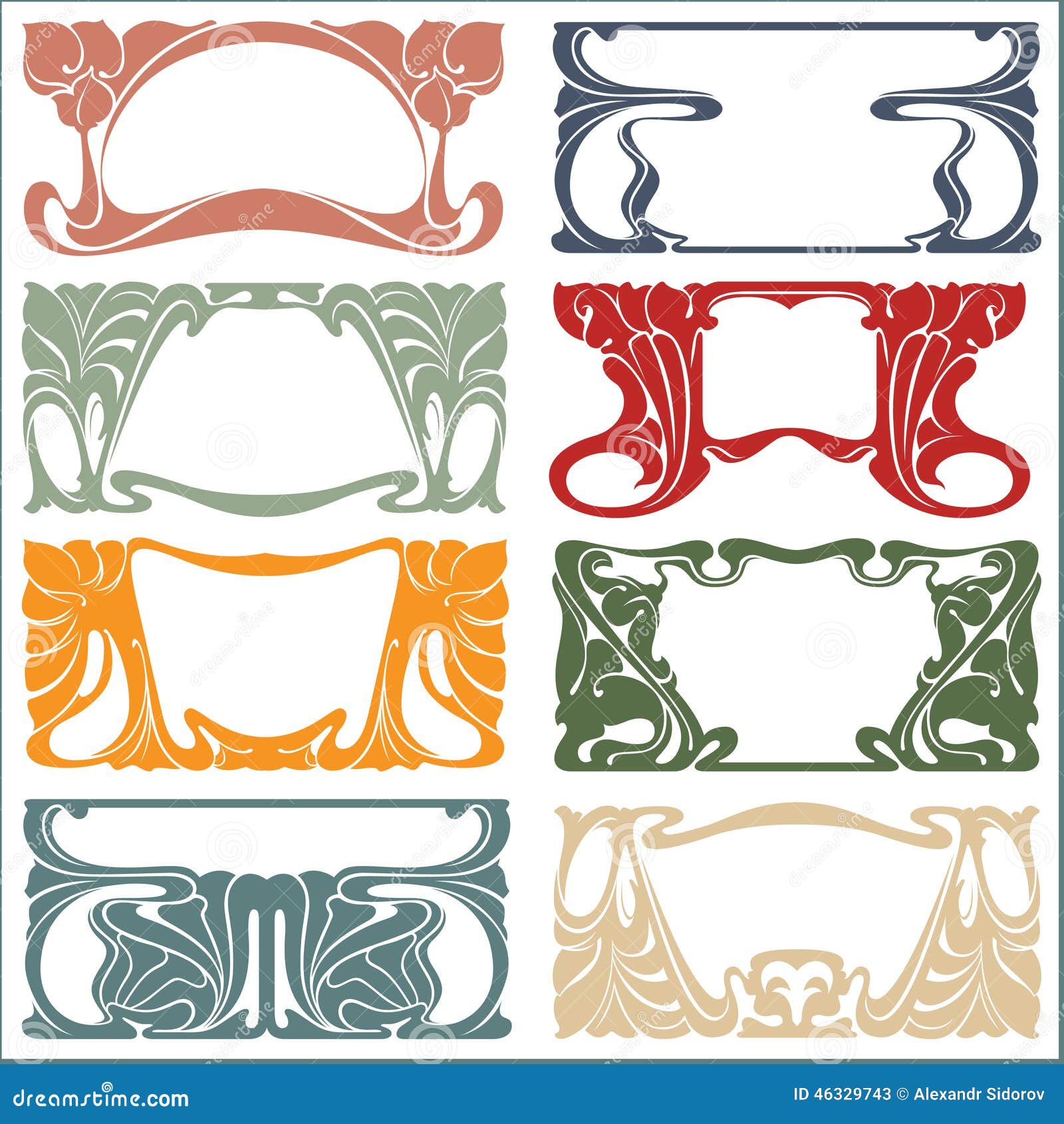 Vector Vintage Plant Labels on Different Versions Stock Vector