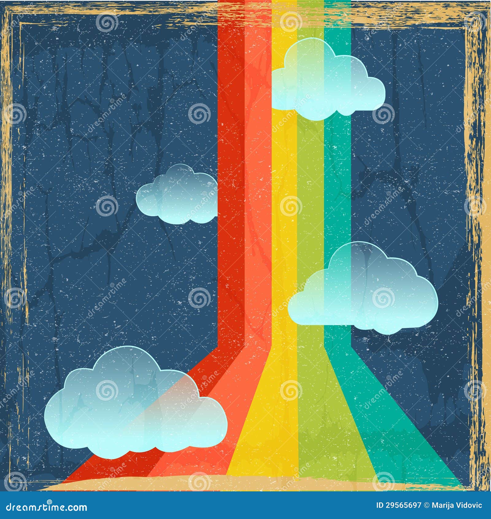 Download Vector Vintage Rainbow Background Royalty Free Stock Photography - Image: 29565697