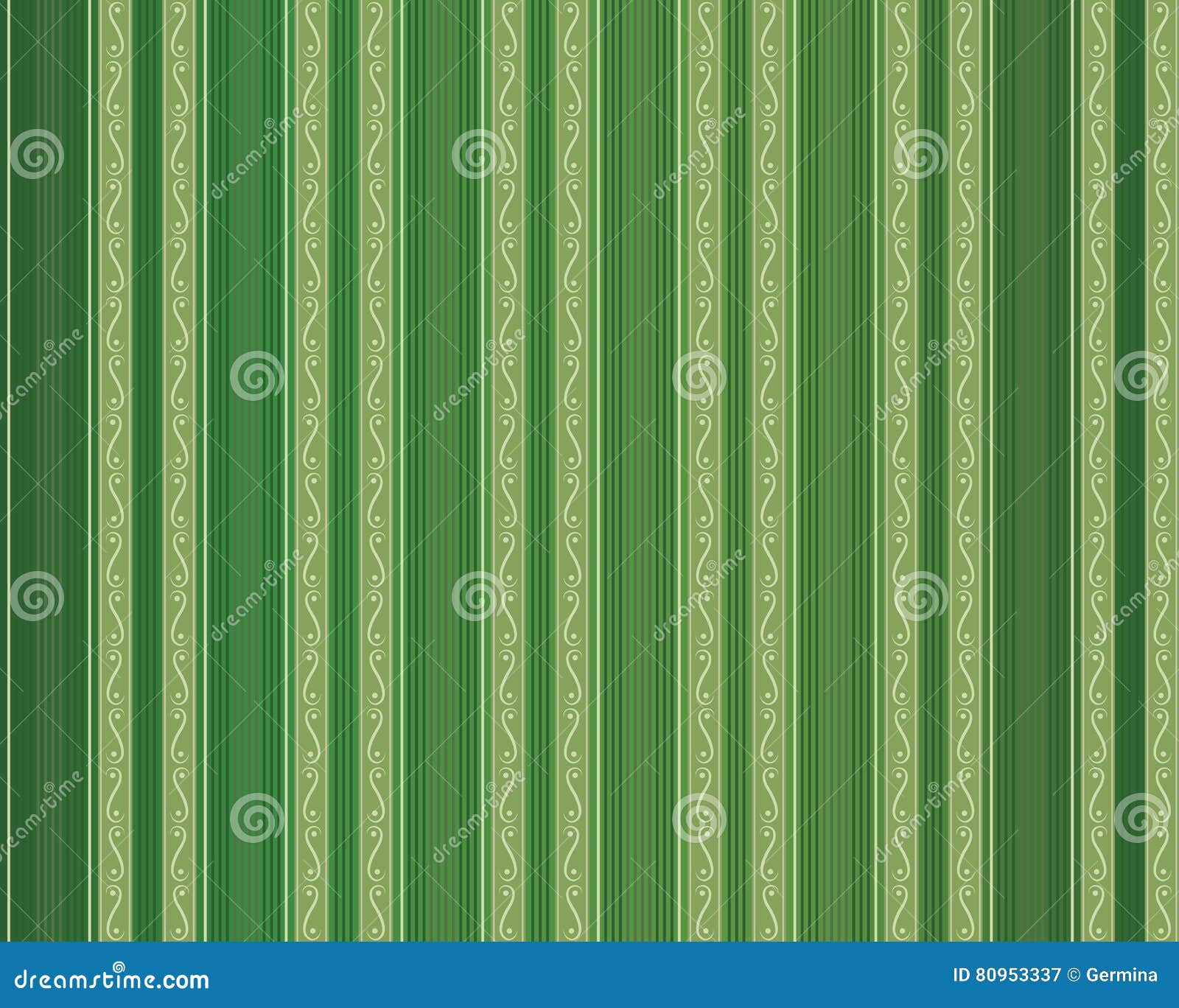 Vector Vintage Stripe Wallpaper Seamless Pattern Stock Vector