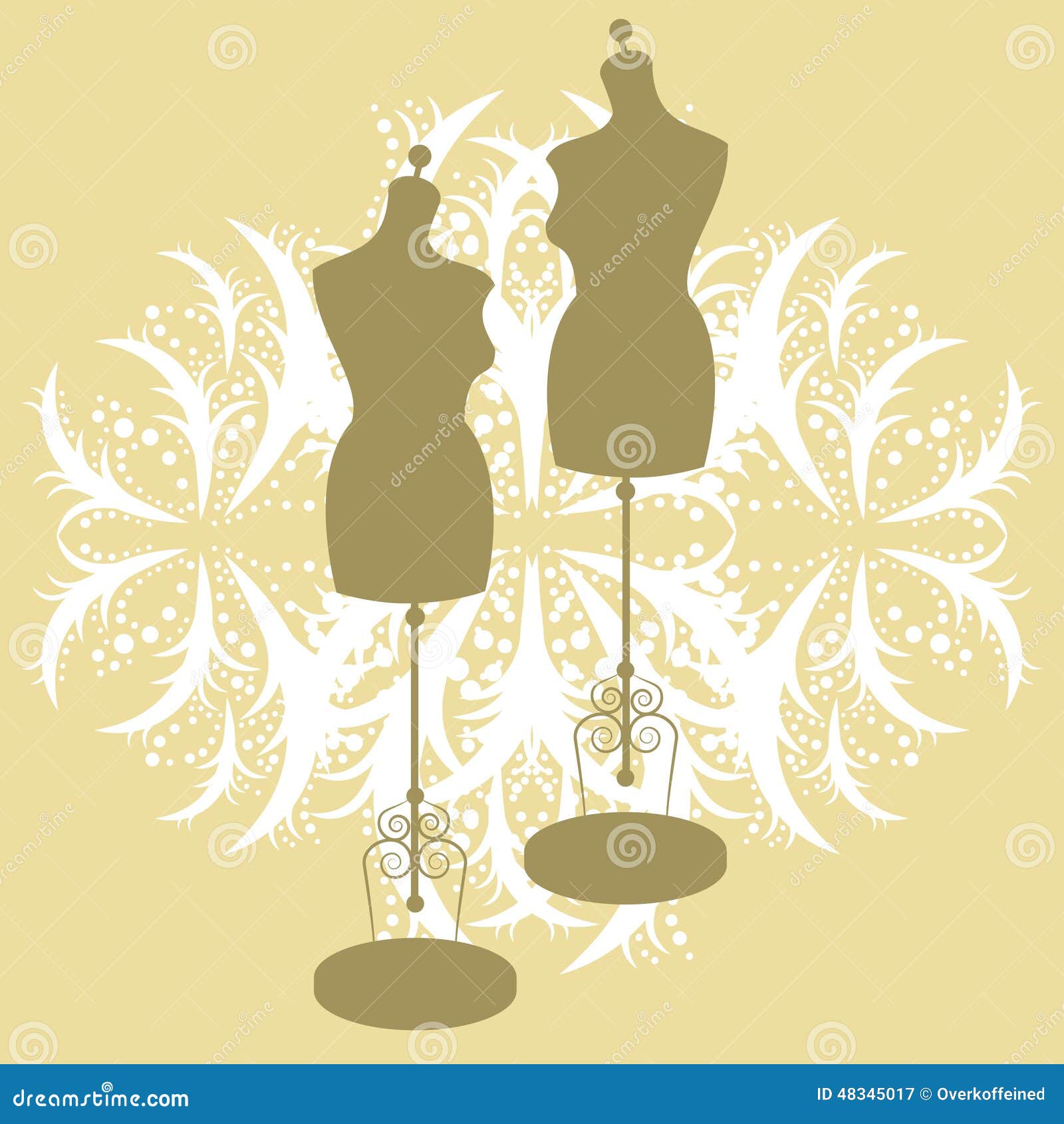 Vector Vintage Tailor S Mannequin Stock Vector - Illustration of ...