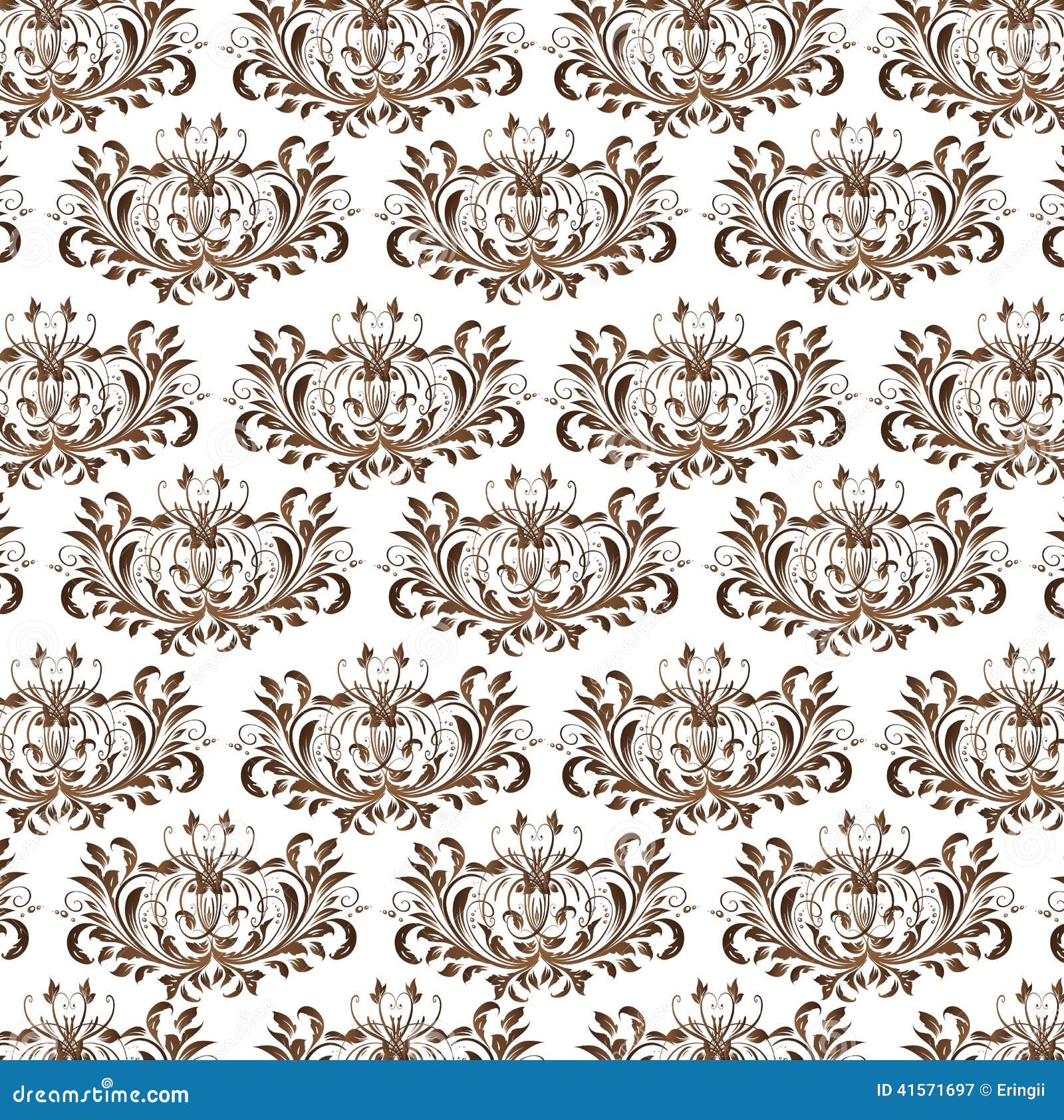 Vector vintage wallpaper stock vector. Illustration of leafs 41571697