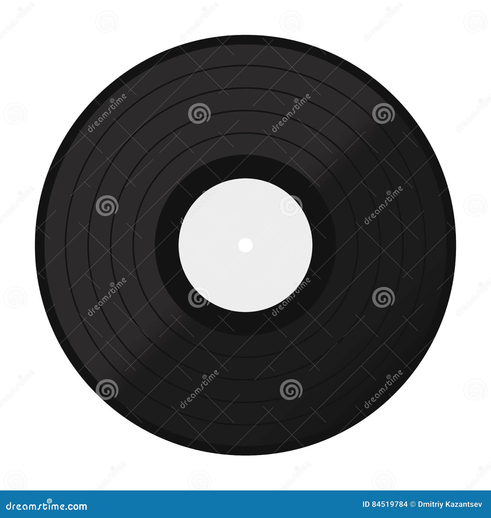 Download Vector Vinyl Disk Icon. Vinyl Record Flat Icon. Stock ...