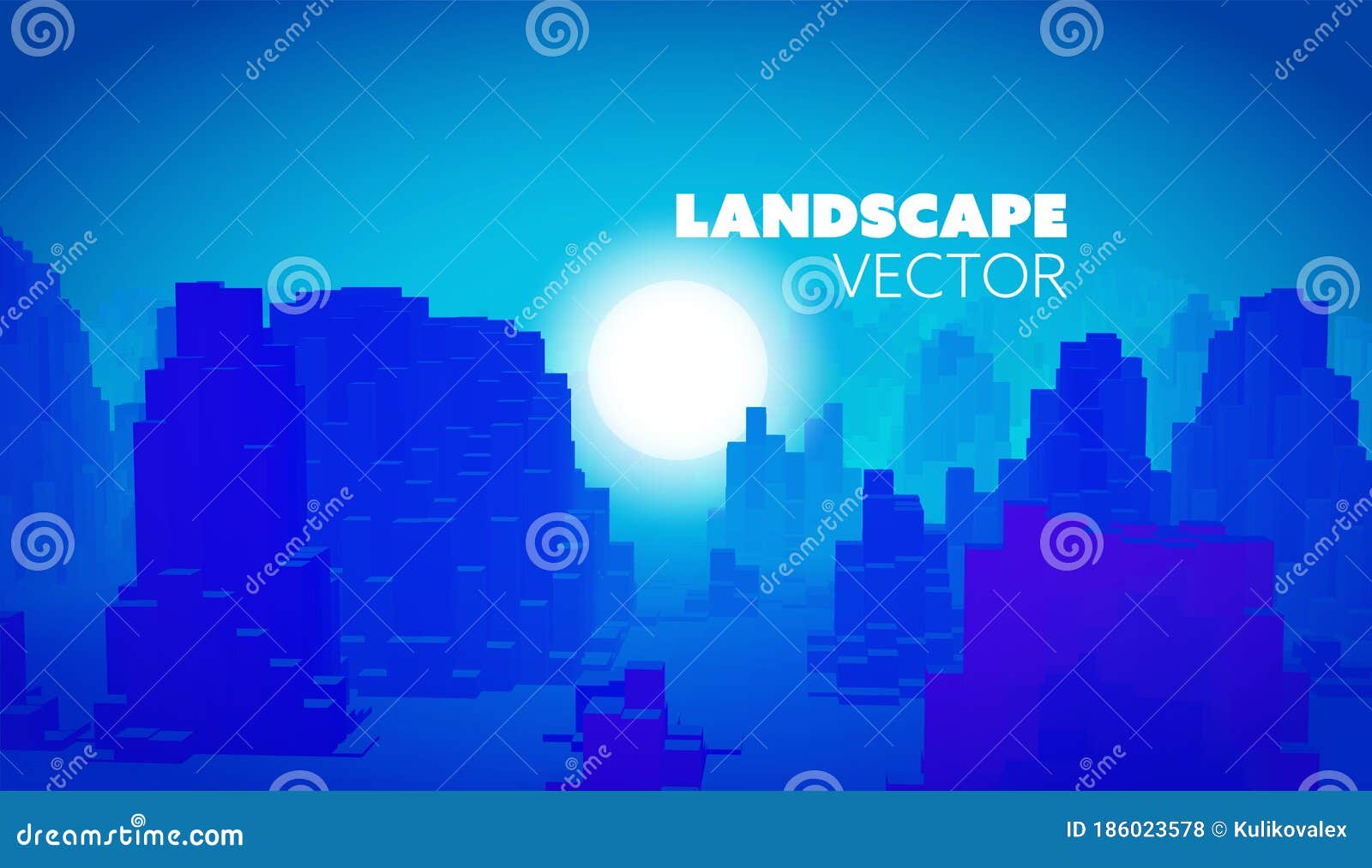  voxel panorama background. 3d map for game goal