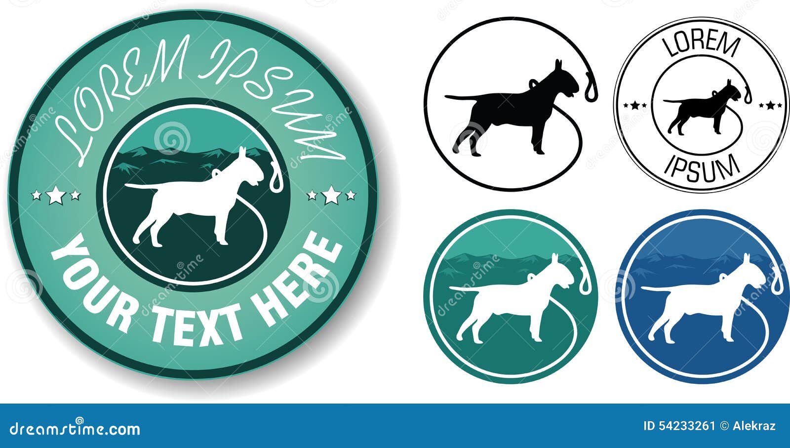 Vector Walking Dogs Logo Design Stock Vector Illustration of english