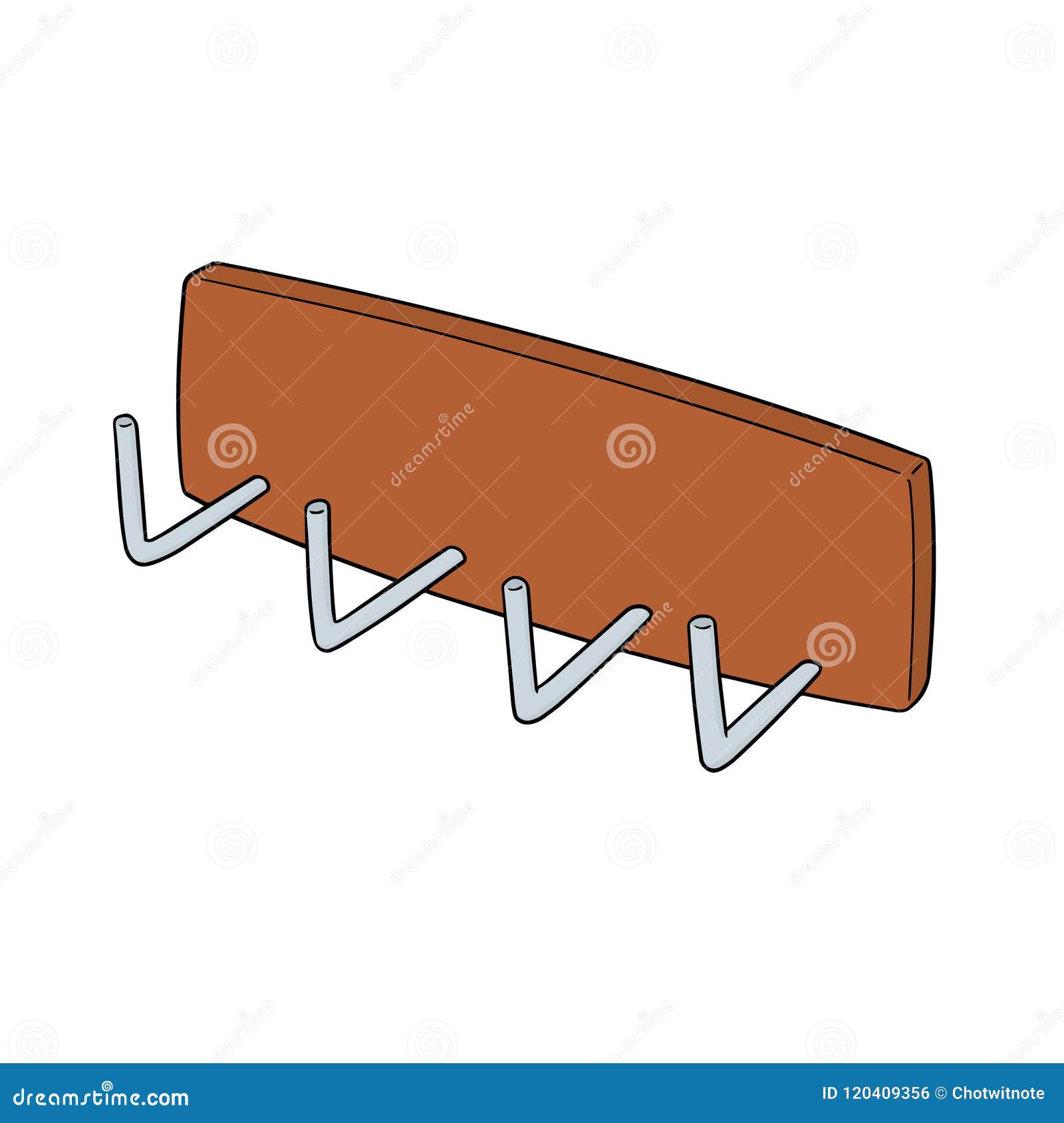 Vector of wall hook stock vector. Illustration of arrange - 120409356