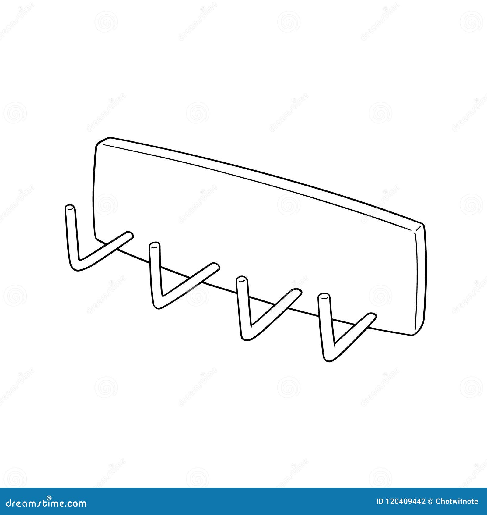 Vector of wall hook stock vector. Illustration of hanger - 120409442